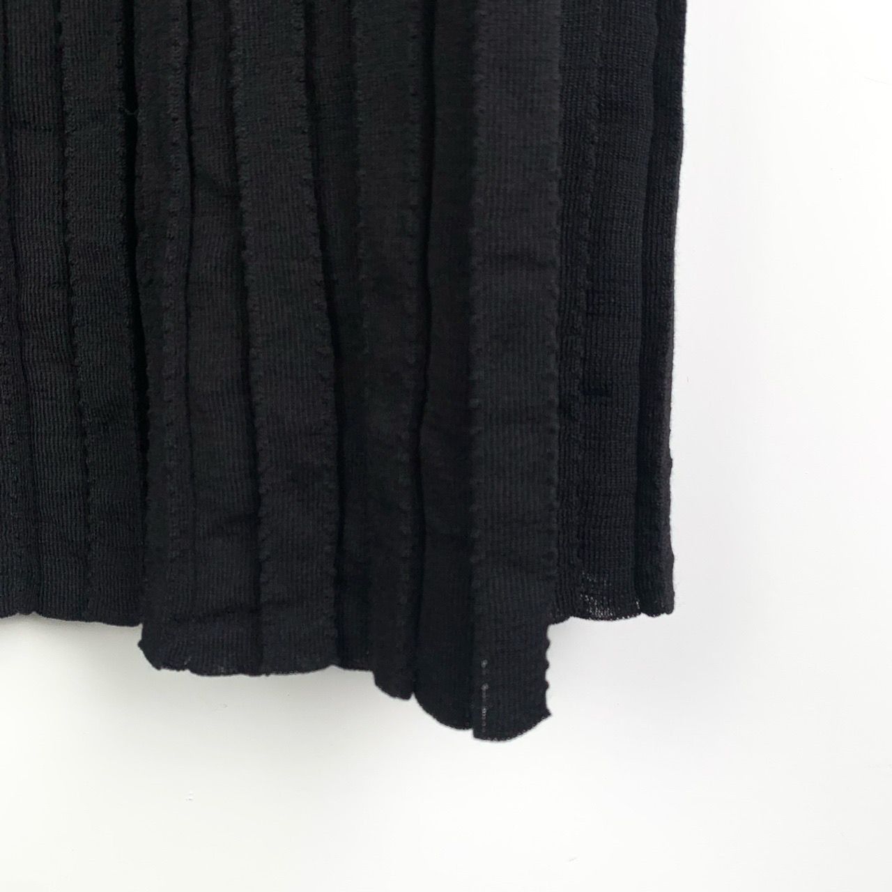 Chanel Chanel Black Knit Midi Skirt With Pleated Details & Decorati Size 34" / US 12 / IT 48 - 4 Thumbnail