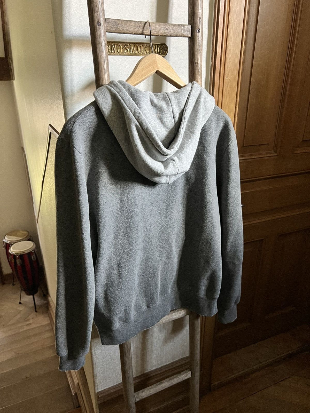 Saint Laurent Paris Saint laurent grey distressed two tone hoodie Size US M / EU 48-50 / 2 - 5 Thumbnail