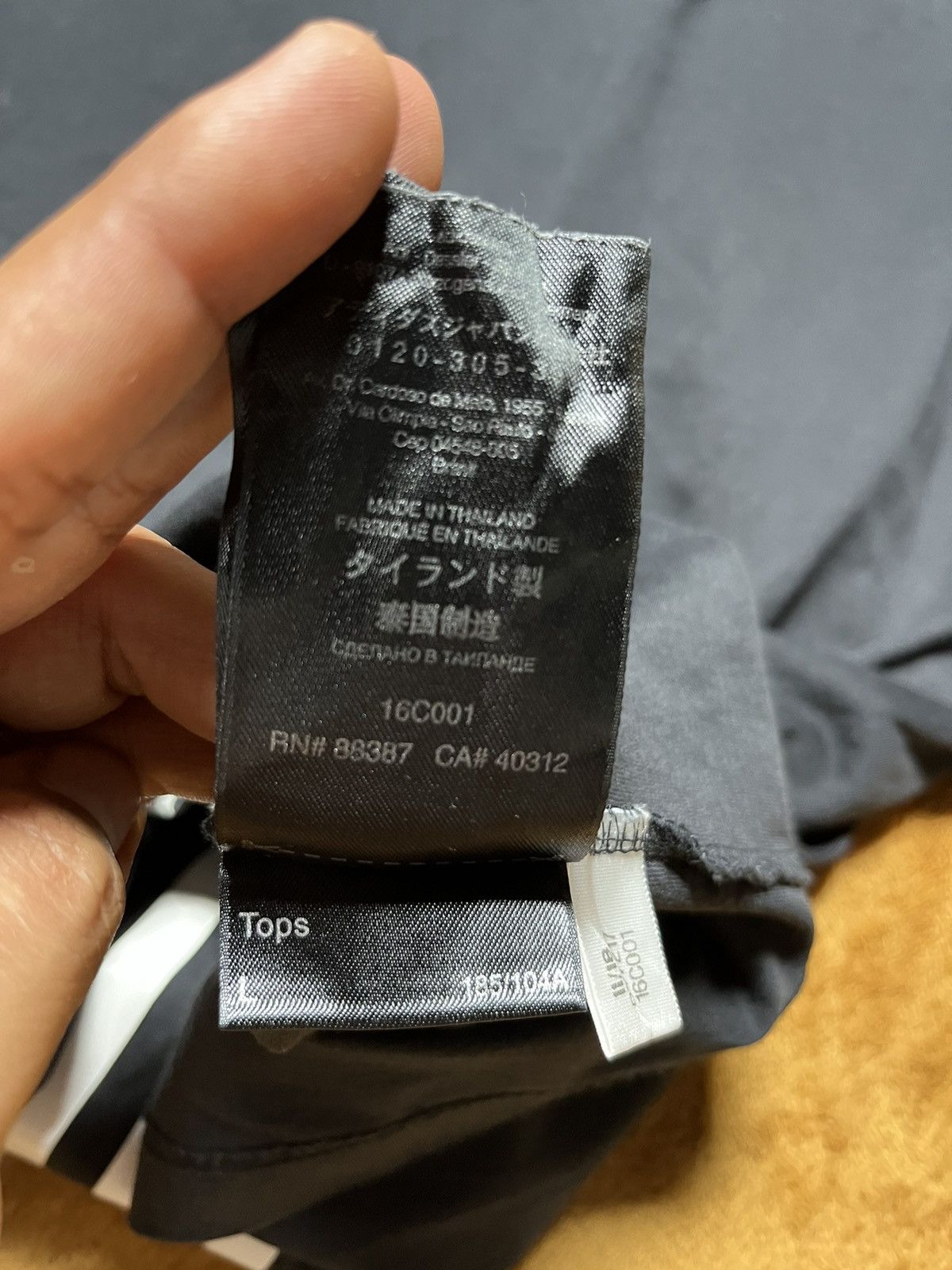 Adidas × Y's × Yohji Yamamoto 🔥Yohji Yamamoto Y-3 x Adidas Spell Out Stripe Logo Tees Size US L / EU 52-54 / 3 - 12 Thumbnail
