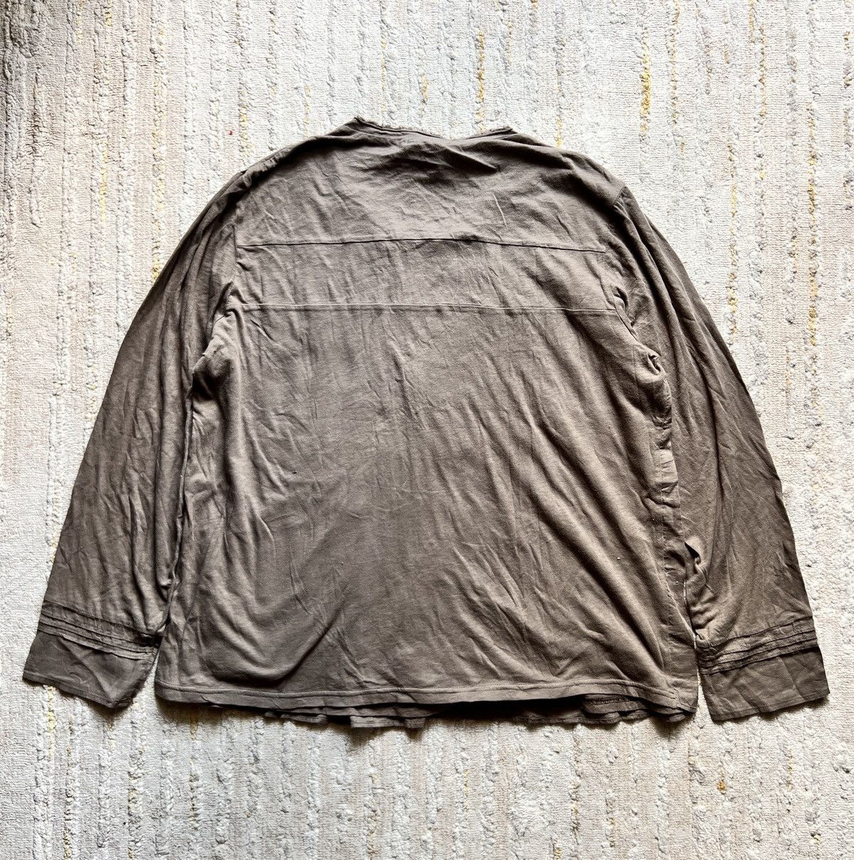 Beauty Beast × Issey Miyake × Le Grande Bleu (L.G.B.) Issey Miyake Plantation Rough Pleated LS Shirt Size US L / EU 52-54 / 3 - 2 Thumbnail