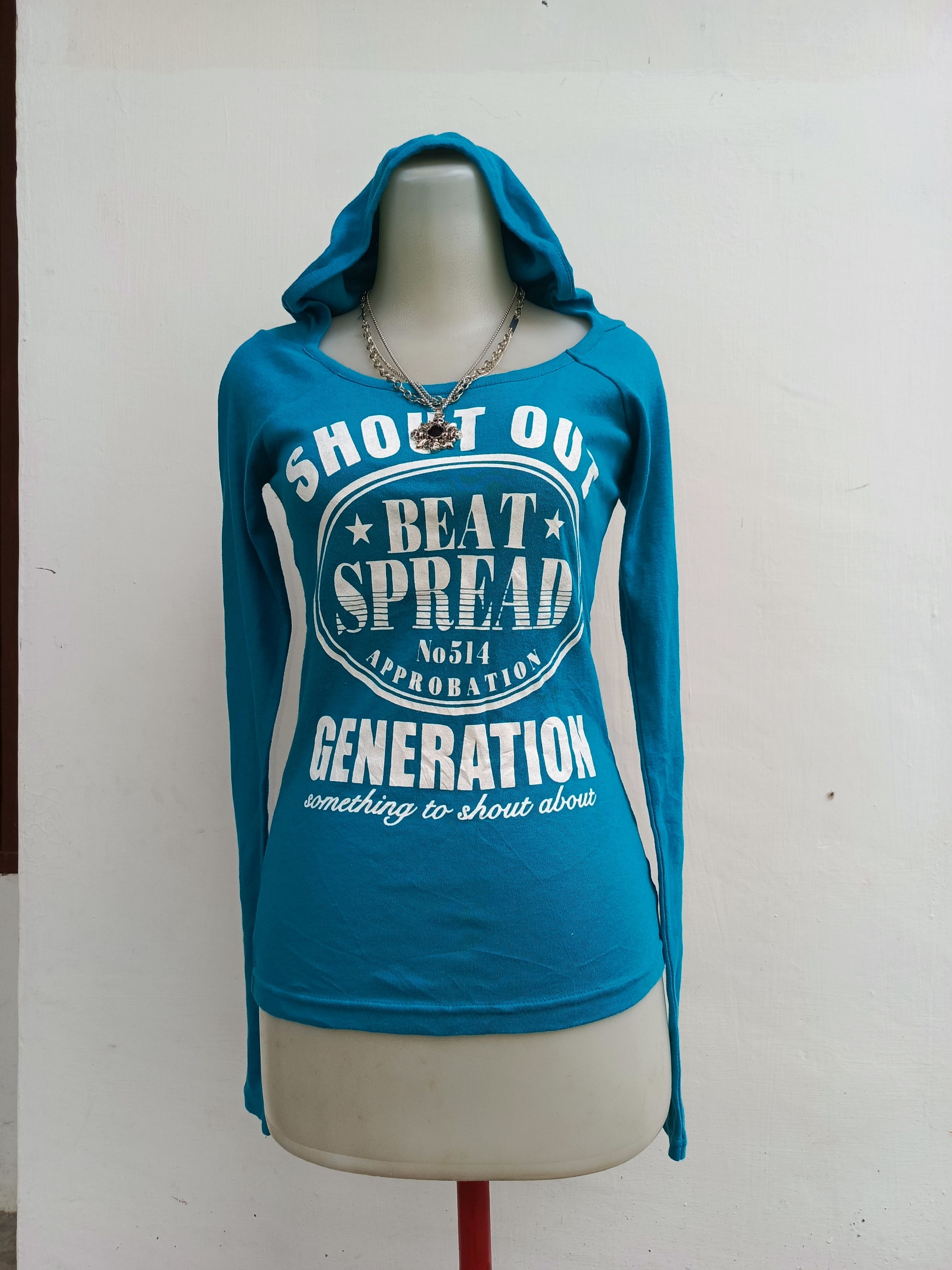 Japanese Brand GRASS.M Beat Spread Hooded Long Sleeve Tee Size M / US 6-8 / IT 42-44 - 1 Thumbnail