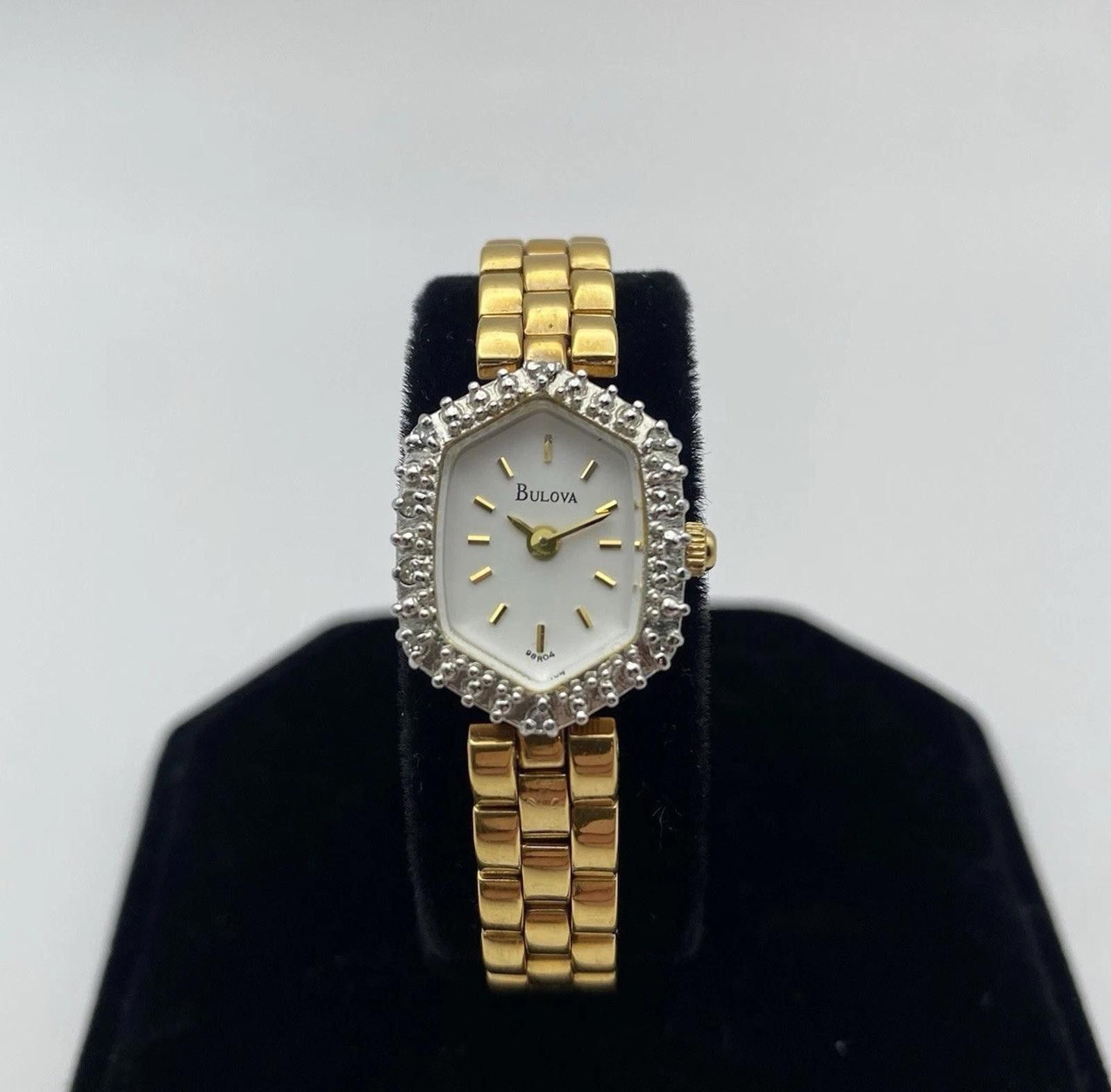 Bulova Vintage Bulova T6 Diamond Ladies Watch 1996 Gold Tone 98R04 Size ONE SIZE - 4 Thumbnail