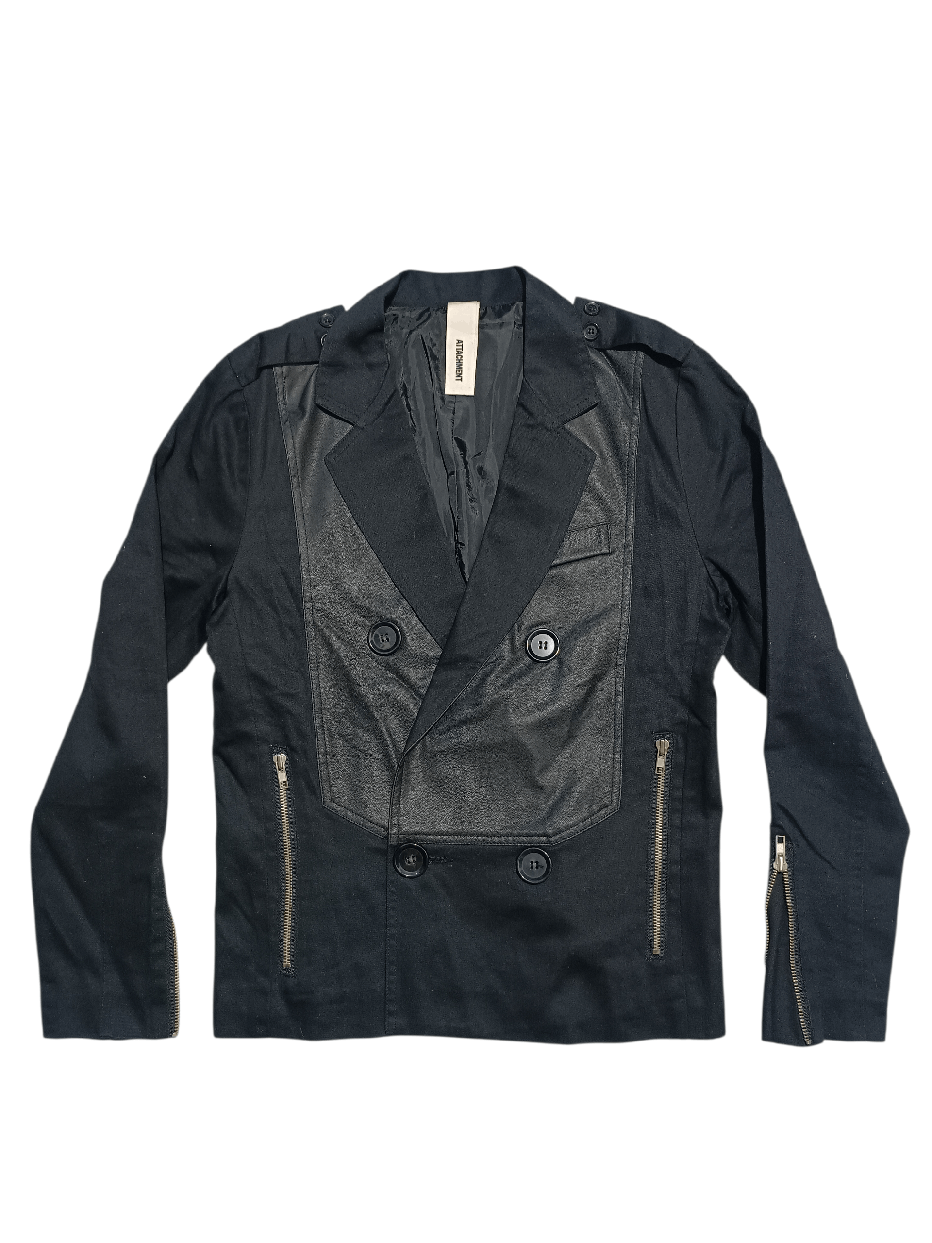 Japanese Brand Kazuyuki Kumagai Attachment Black Blazer Size US M / EU 48-50 / 2 - 6 Thumbnail