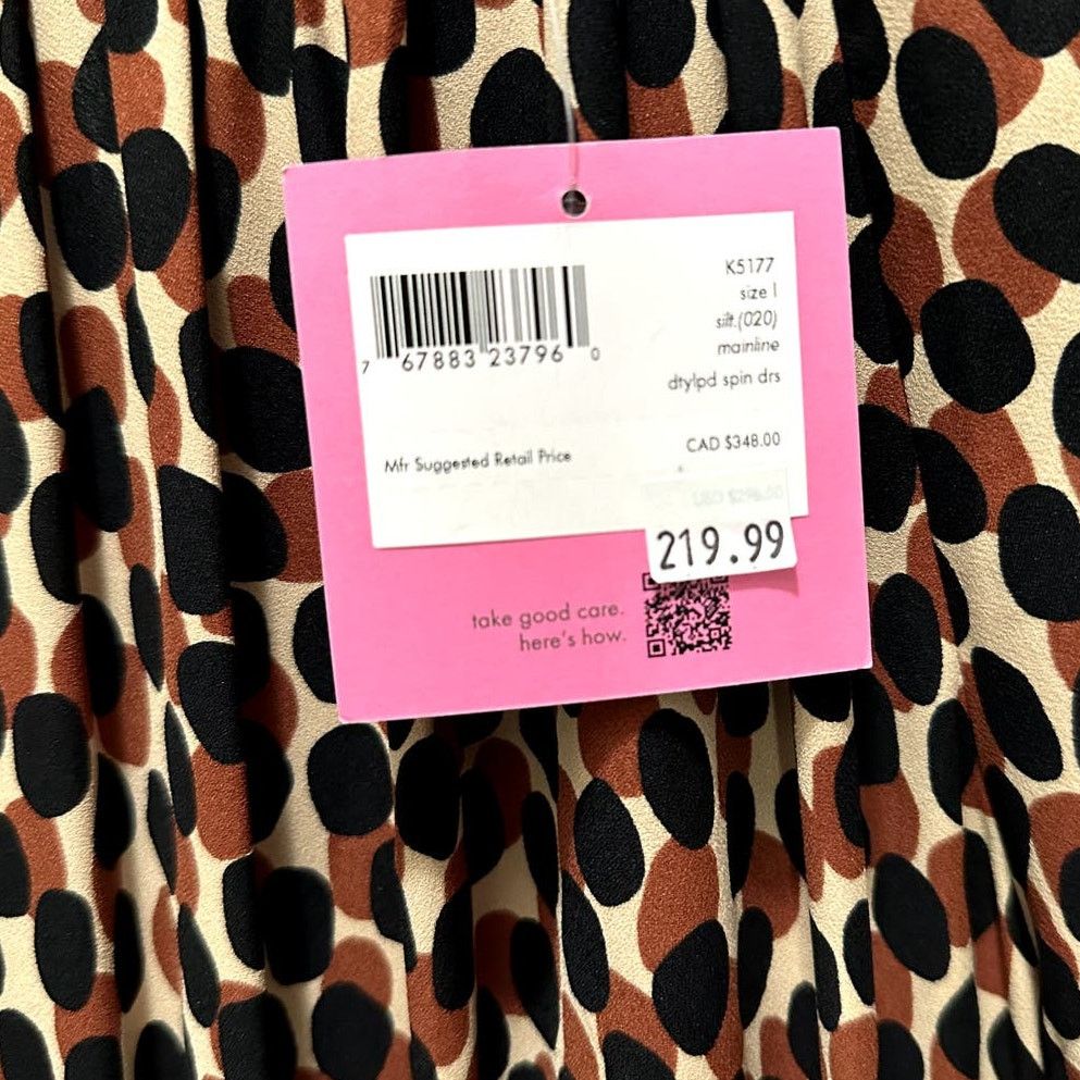 Kate Spade Kate Spade Dotty Leopard Spin Mainline Dress Size L Size L / US 10 / IT 46 - 9 Thumbnail