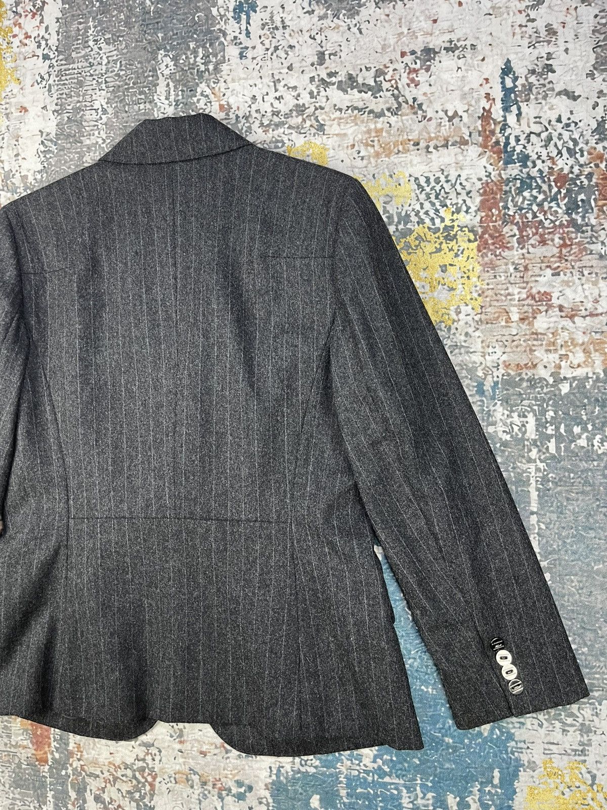 Burberry Burberry London Single Button Monogram Pinstripes Size M / US 6-8 / IT 42-44 - 8 Thumbnail