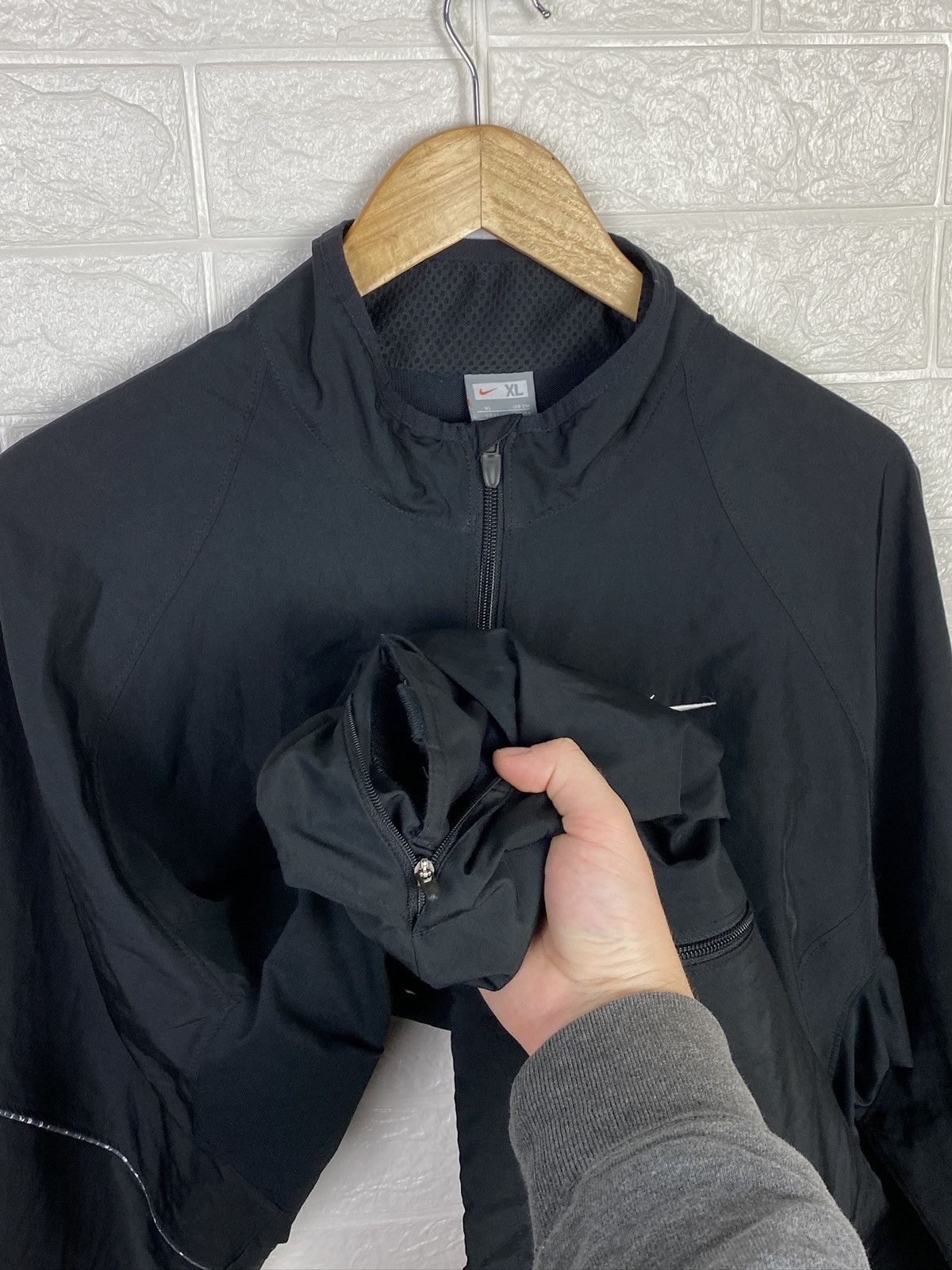 Nike × Vintage Nike Windbreaker Jacket - Black Size XL Size US XL / EU 56 / 4 - 11 Thumbnail