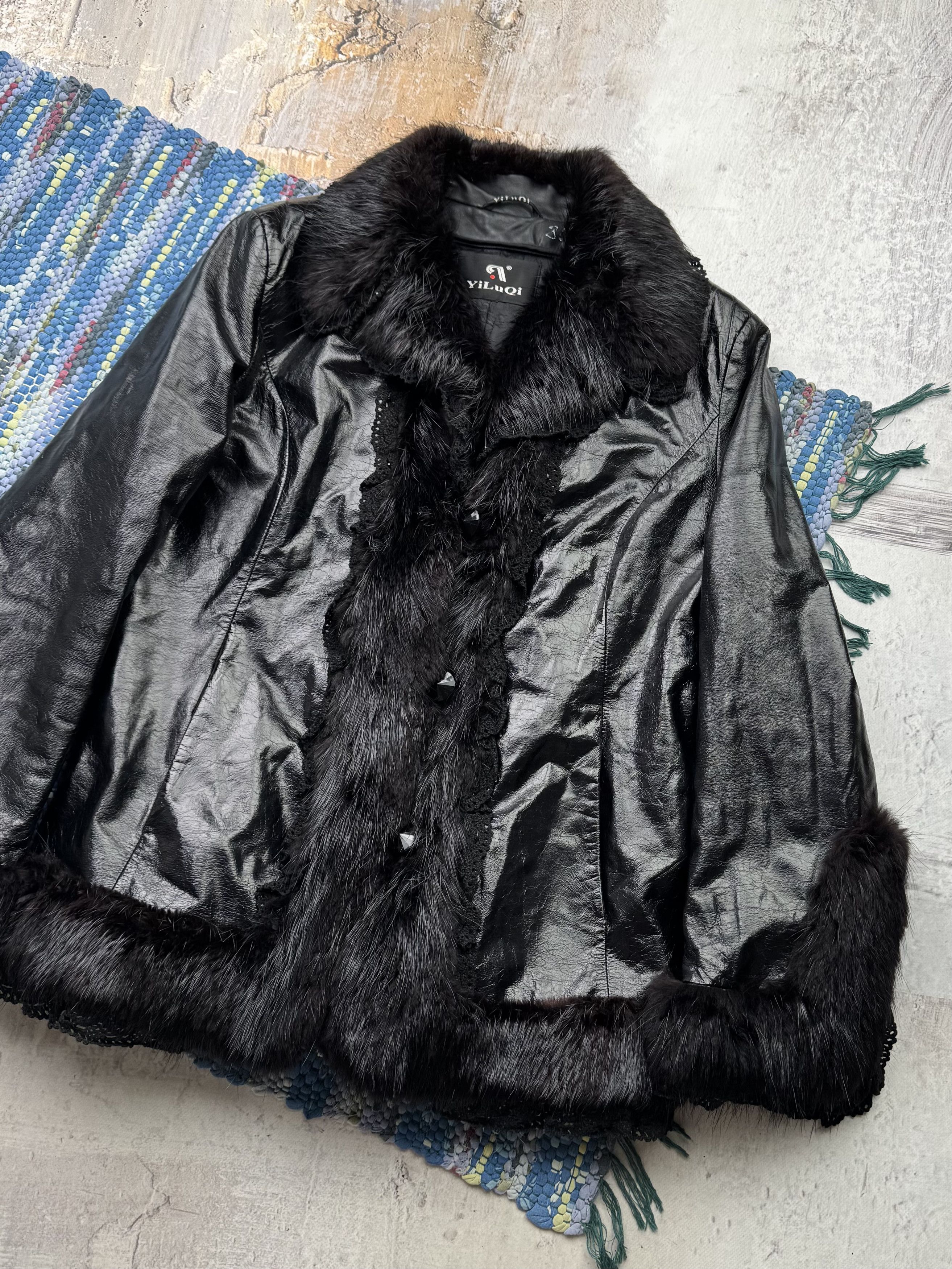 Japanese Brand Vintage Leather Jacket With Real Fur Details D15(A788)(598) Size L / US 10 / IT 46 - 3 Thumbnail