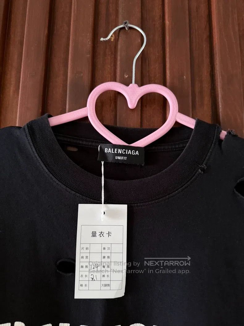 Balenciaga Balenciaga Short Sleeve with Large Rips Size US XXS / EU 40 - 3 Thumbnail