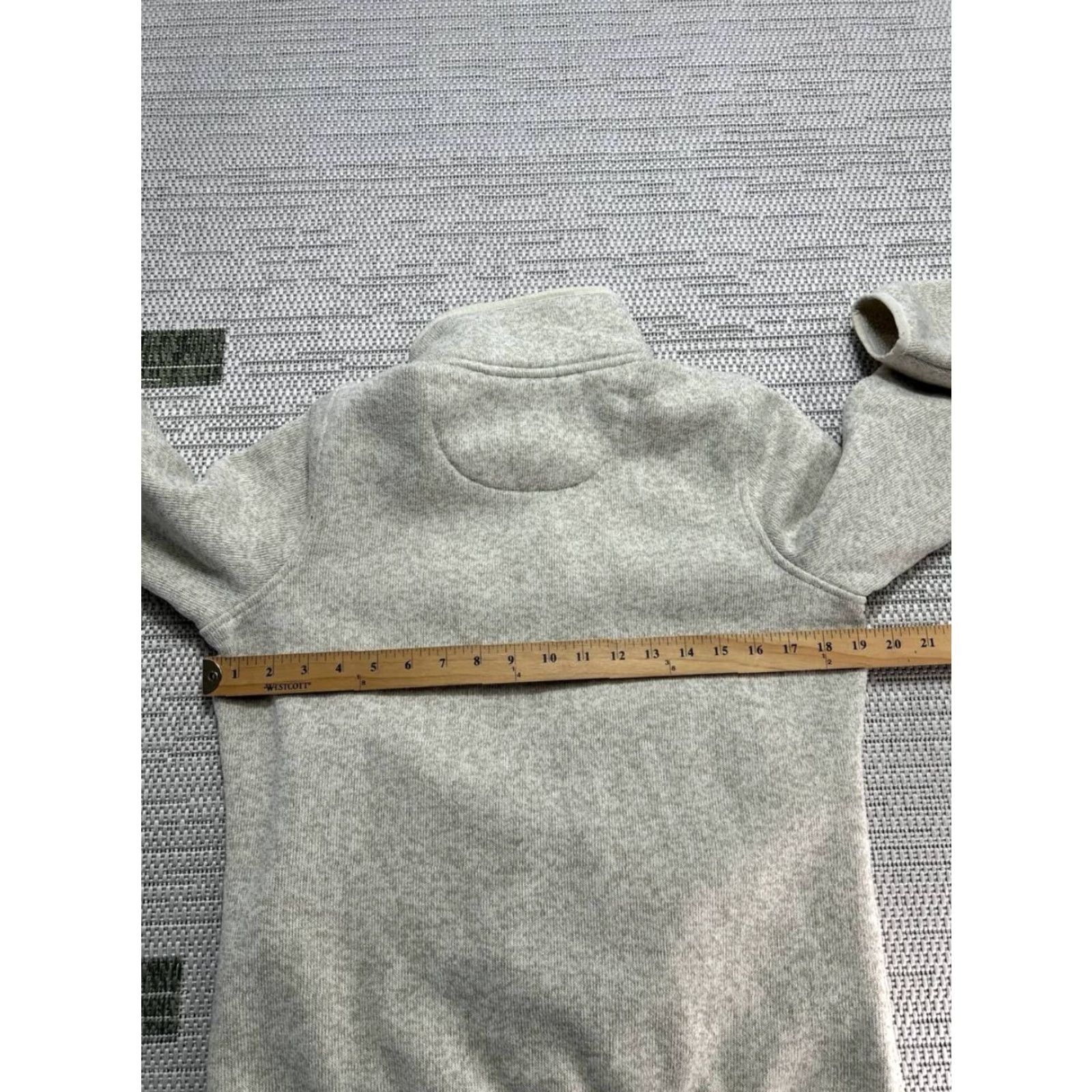 Vintage L.L. Bean Fleece Pullover Sweater Women Small Petite Gray Knit Mock Neck Raglan Sleeve Winter Casual Pullover Lightweight Pockets Button Size S / US 4 / IT 40 - 4 Thumbnail