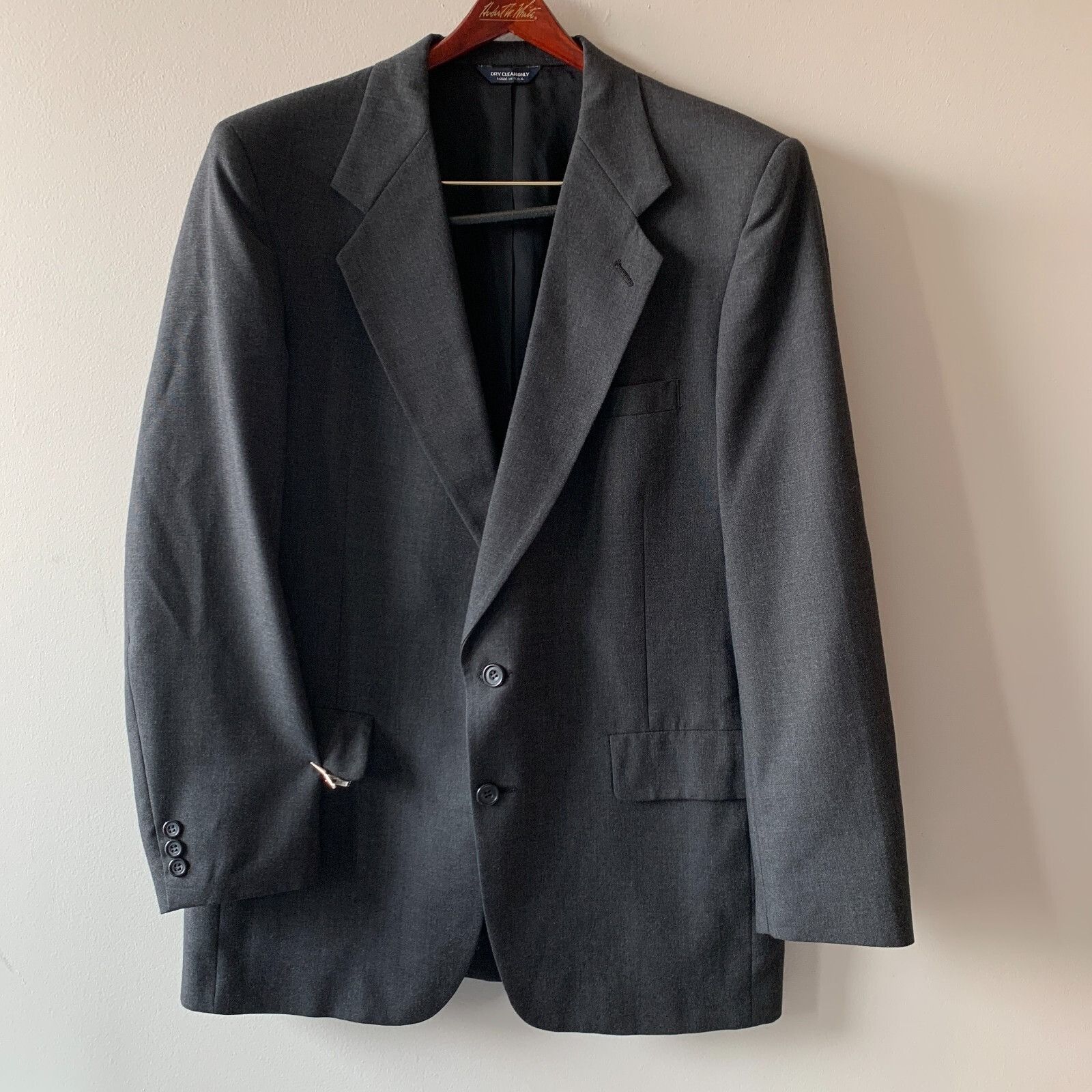 Other Kuppenheimer Executive Wool Blazer Men's 44R Solid Gray Suit Size 44R - 1 Thumbnail