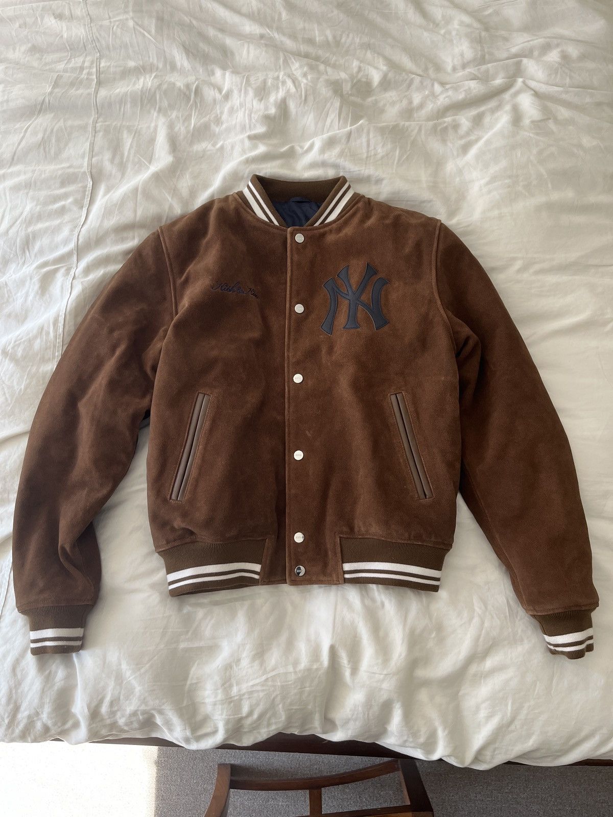 Kith Kith New York Yankees Suede Bomber Jacket | Grailed