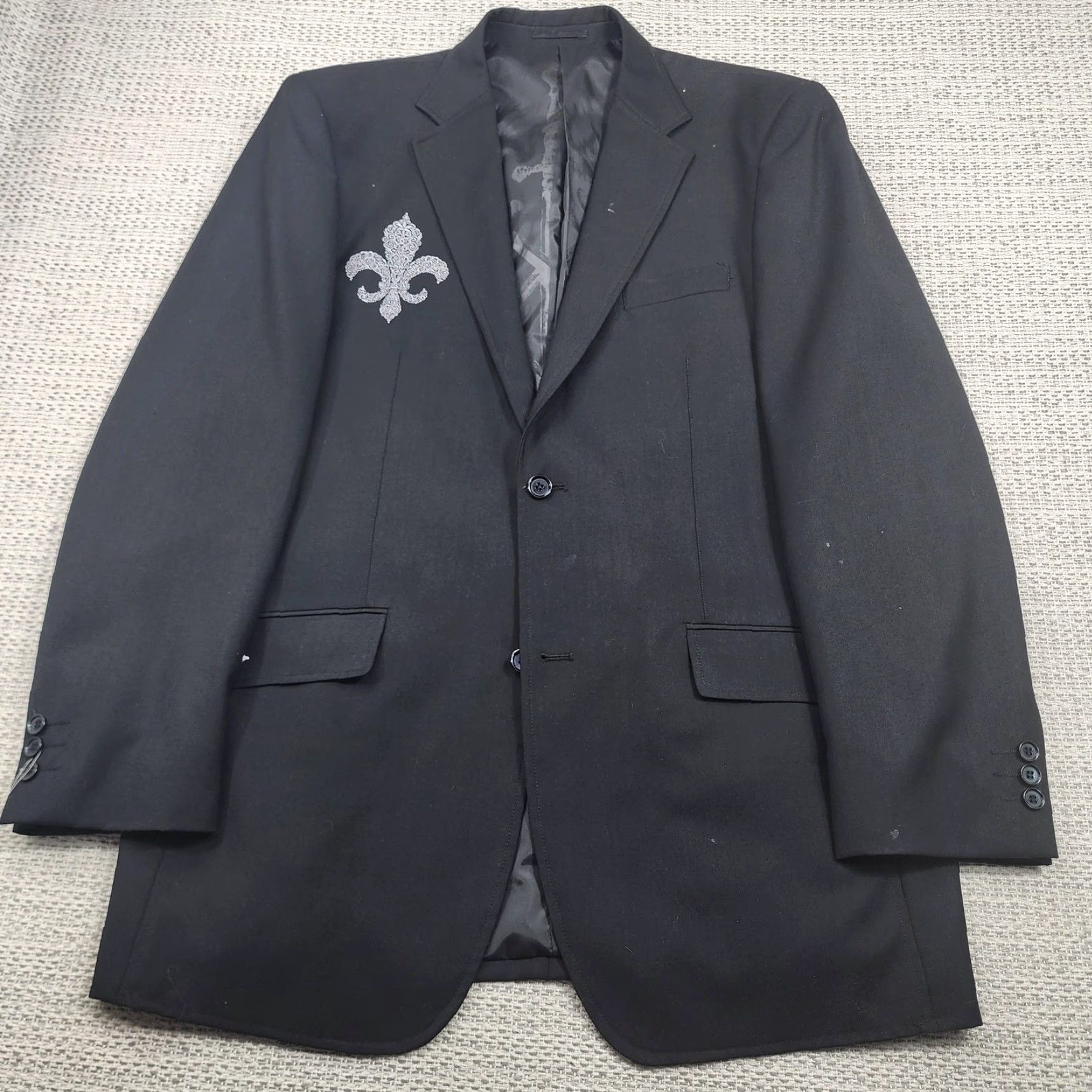Vintage VINTAGE Enzo Sport Blazer Mens 44 Long Embroidered Rocker Studded Sport Coat Size 44R - 4 Thumbnail