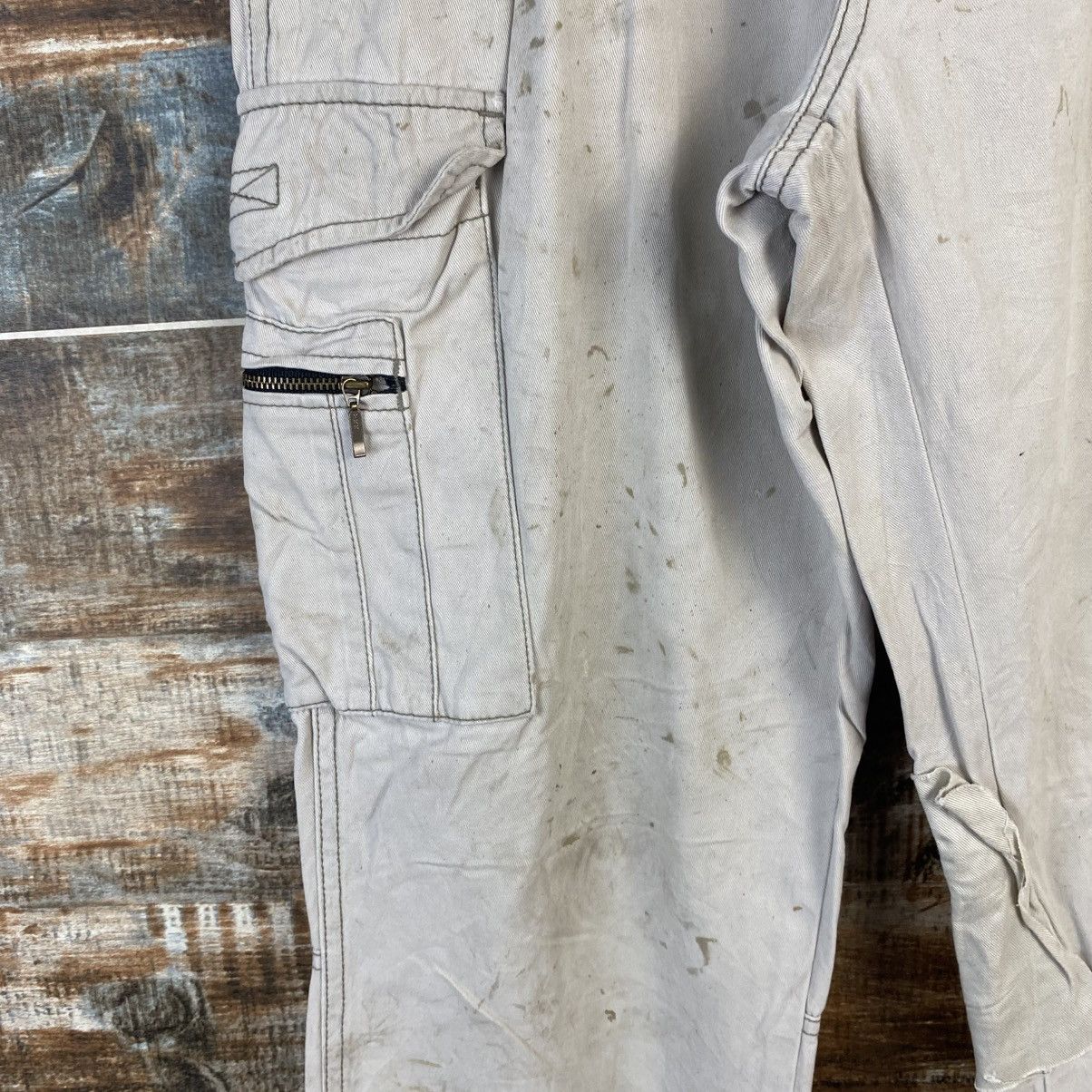 Japanese Brand DL Suolotions White Cargo Multipocket Pants #C967 Size 25" / US 0 / IT 36 - 14 Thumbnail