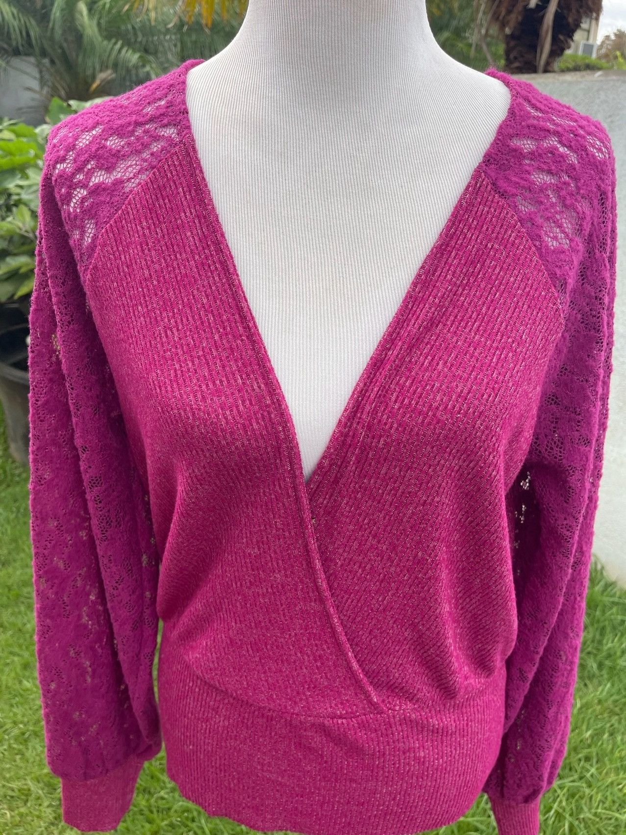 Anthropologie New Anthropologie Top Blouse Lace Plum/Prune Women's XL Size XL / US 12-14 / IT 48-50 - 3 Thumbnail