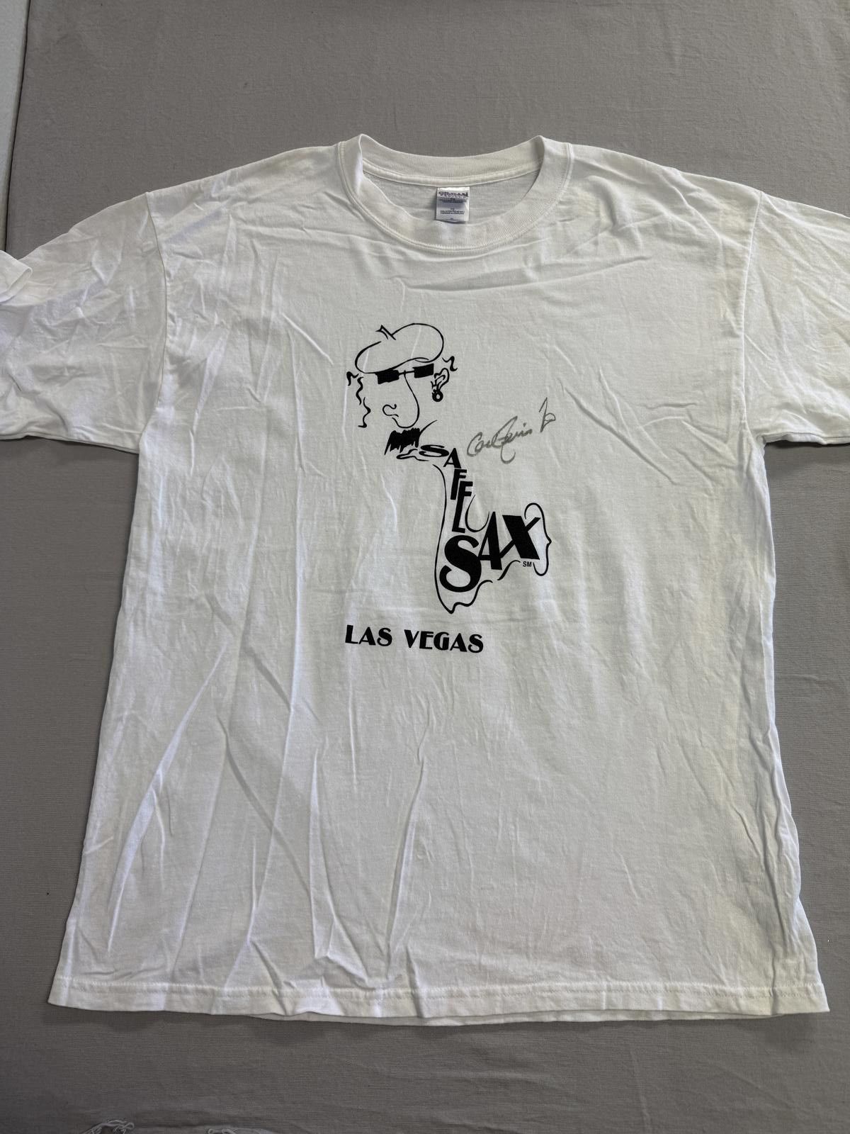 Gildan Carl Ferris Safe Sax T-shirt Las Vegas Jazz Bar Saxophone XL Size US XL / EU 56 / 4 - 1 Thumbnail