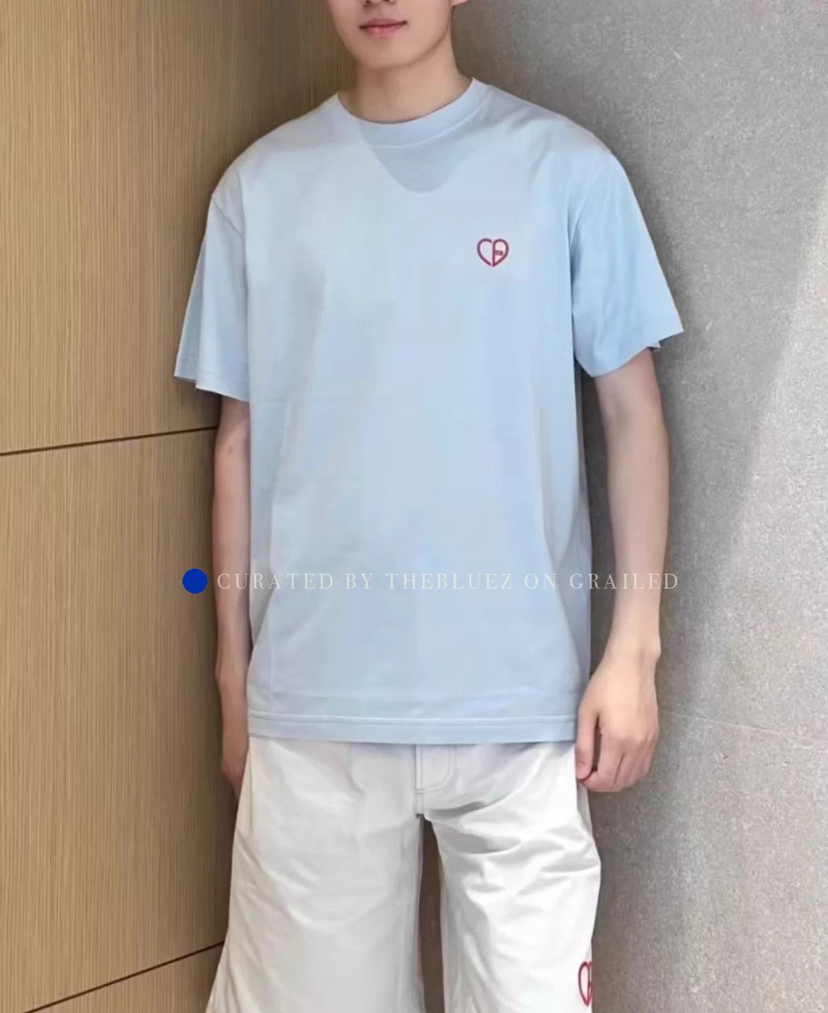 Dior Heart CD Embroidered Logo Gray T-Shirt Size US S / EU 44-46 / 1 - 1 Thumbnail