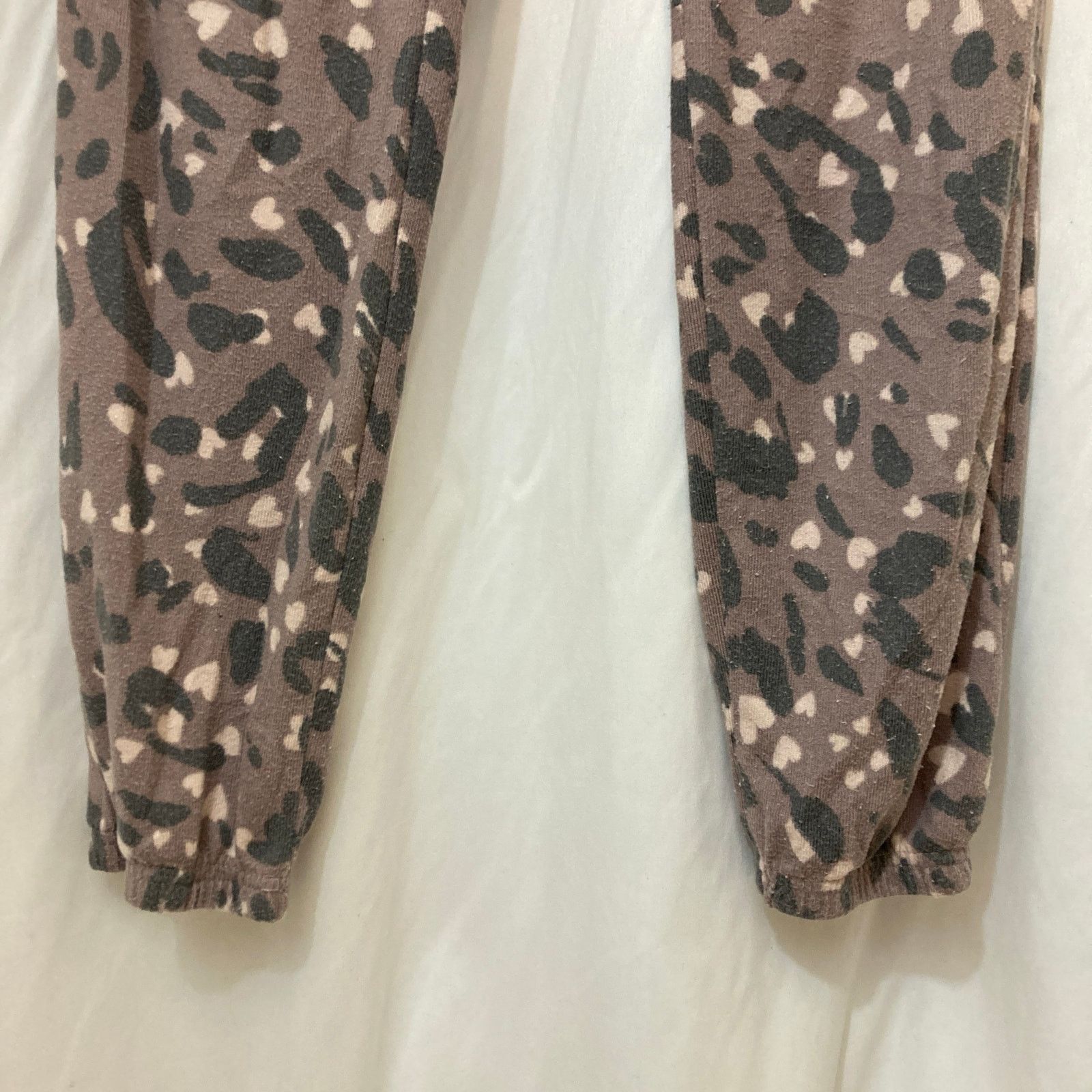 Other Como Sleep Brown Leopard Print Sweater Pajama Set Loungewear Size ONE SIZE - 6 Thumbnail