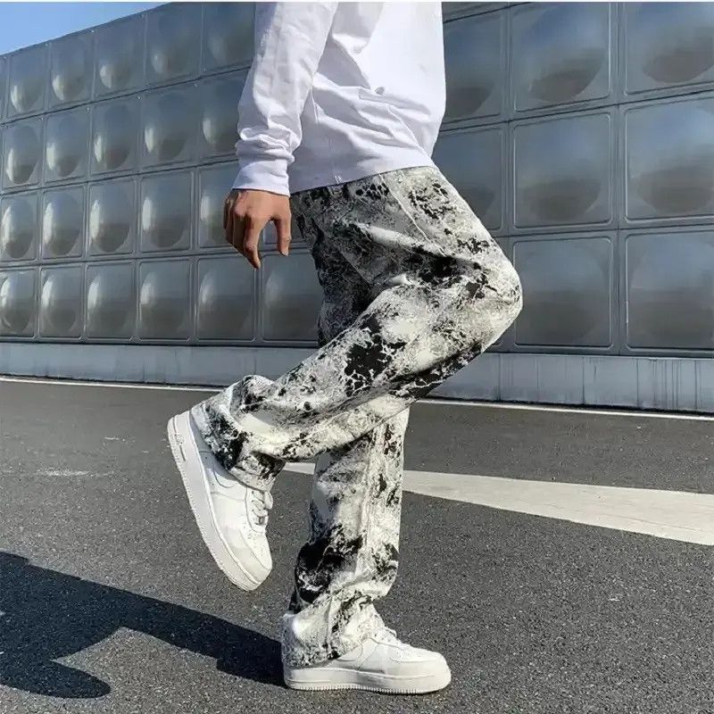 Tie Die Black White Pant