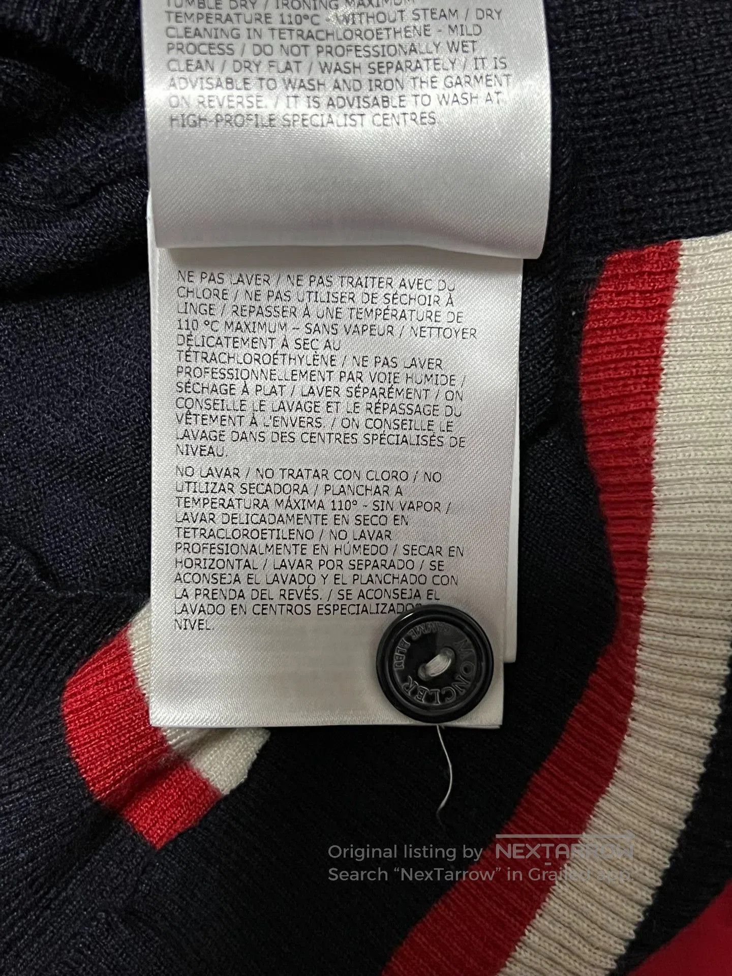 Moncler Gamme Bleu Thom Browne x Moncler Men's Cashmere Cardigan. Size US XL / EU 56 / 4 - 8 Thumbnail