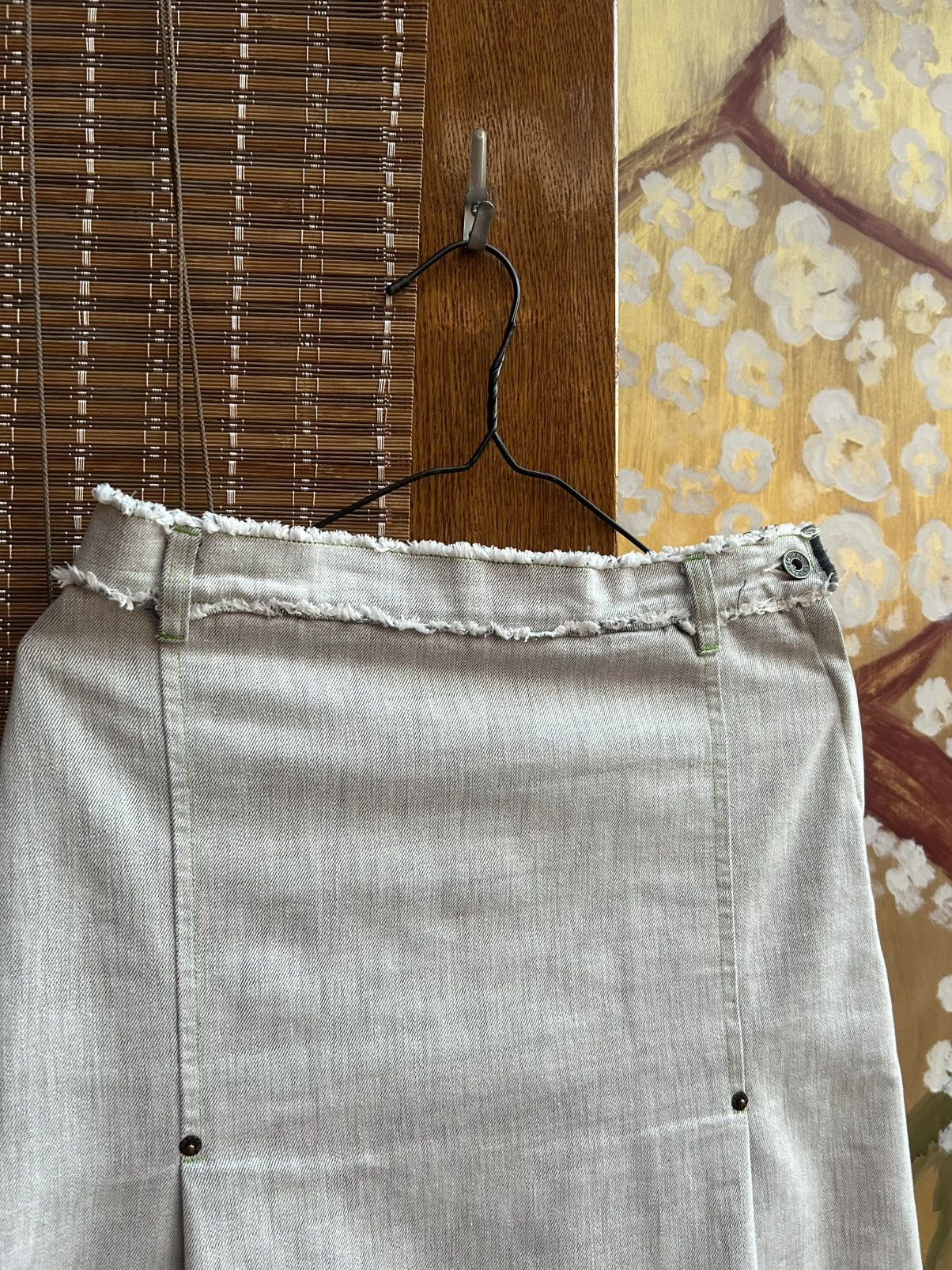 Paul Smith × Vintage 90s Paul Smith Denim Knee Lenght Pleated Skirt Size 42 Size 28" / US 6 / IT 42 - 3 Thumbnail