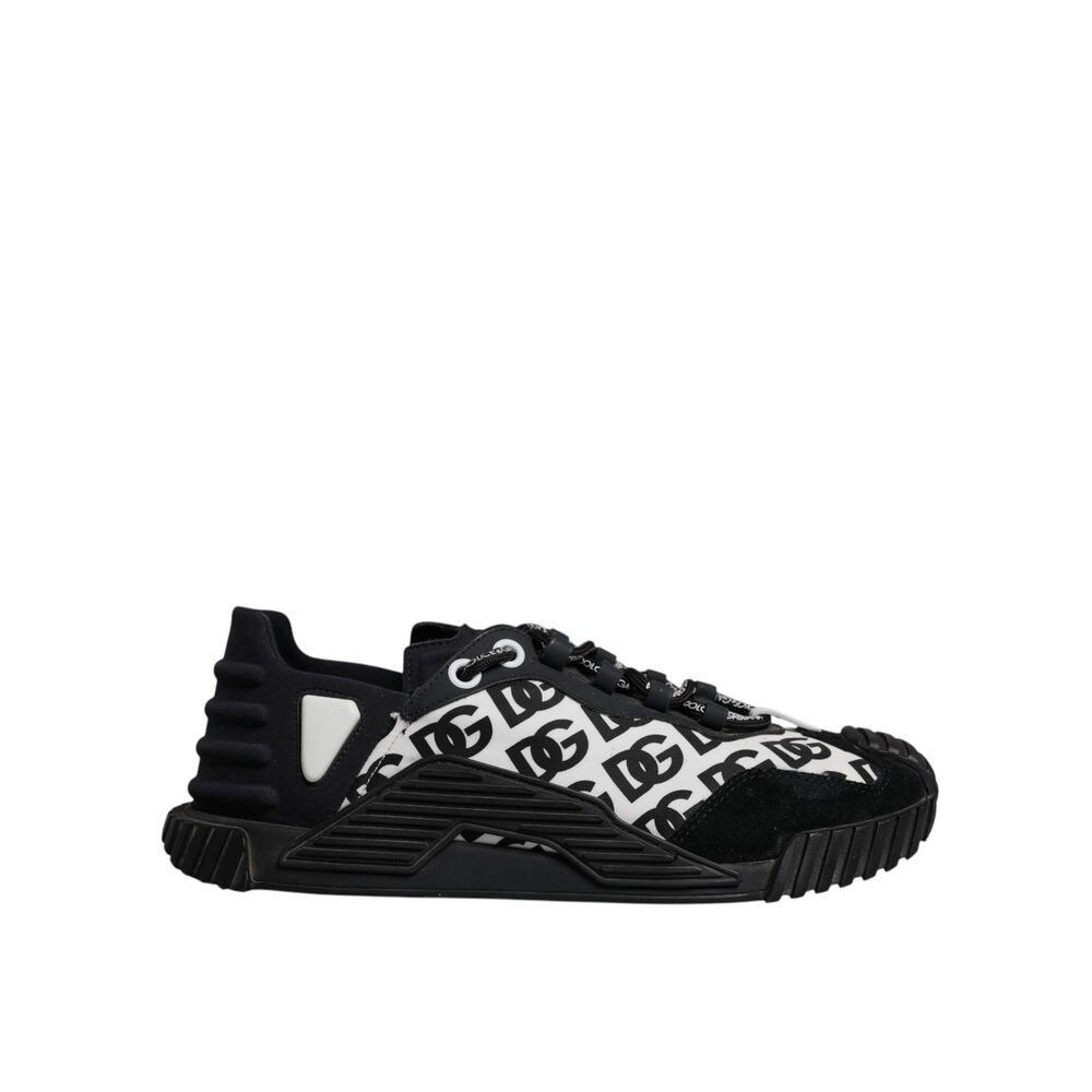 Dolce & Gabbana Dolce & Gabbana Black Logo Lace Up Low Top NS1 Sneakers Shoe Size US 8 / EU 41 - 6 Thumbnail