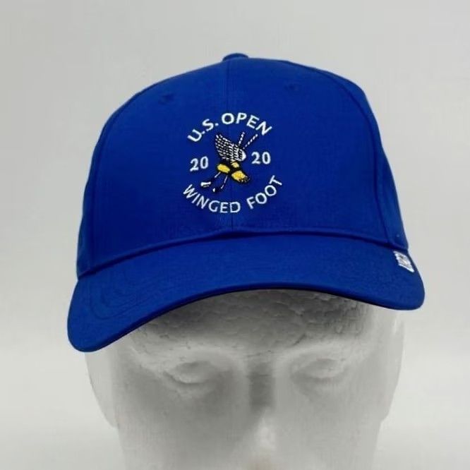 Vintage USGA Hats Mens OSFA Blue U.S Open 2020 Winged Foot Baseline Cap Strapback NEW Size ONE SIZE - 2 Thumbnail