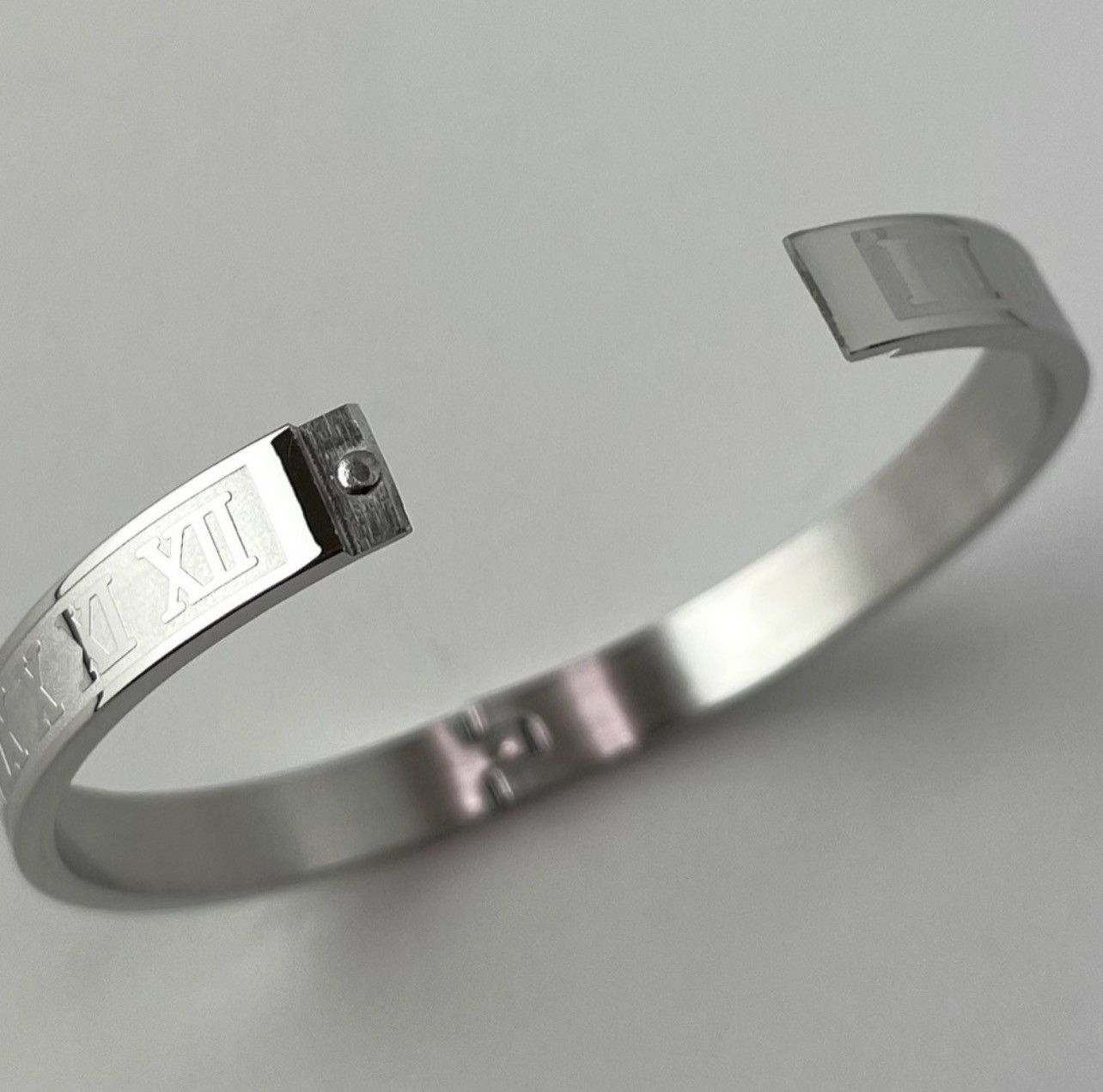 Jewelry Men's Roman Numeral Silver Tone Bracelet Size ONE SIZE - 5 Thumbnail