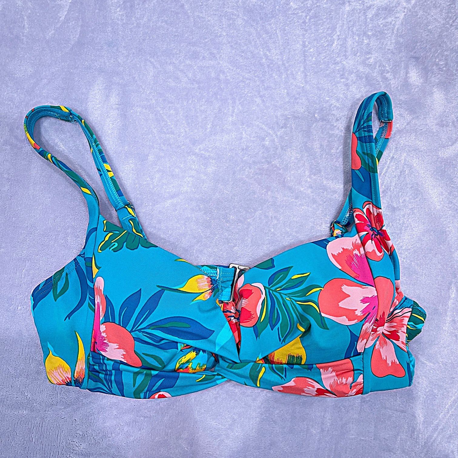 Lands' End LANDS END Swim Floral Twist Bikini Bra Top Womens 4 XS Size XS / US 0-2 / IT 36-38 - 2 Thumbnail