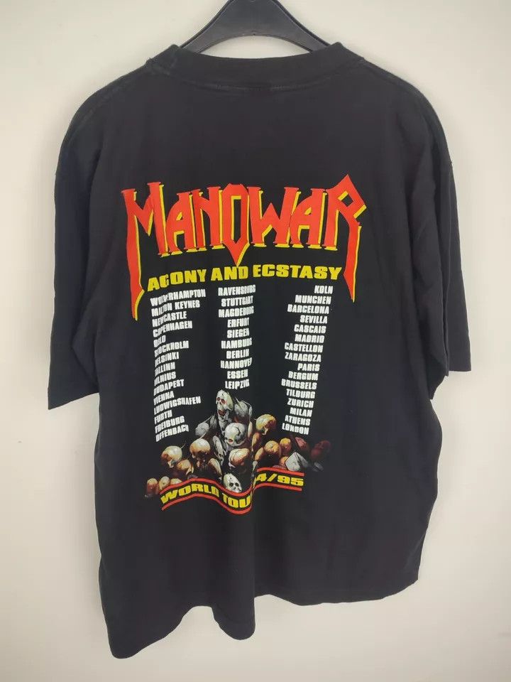 Vintage Vintage Manowar 1994 World Tour Agony and Ecstasy Shirt Size US XL / EU 56 / 4 - 6 Thumbnail