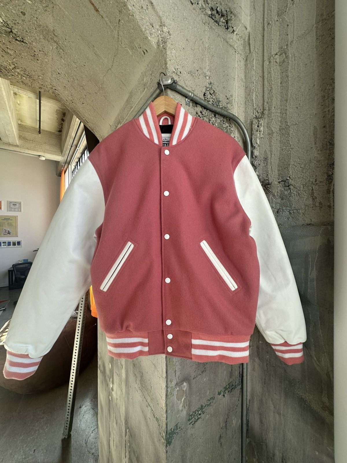Other Pink Varsity Jacket (Genuine Leather) Size US L / EU 52-54 / 3 - 1 Thumbnail