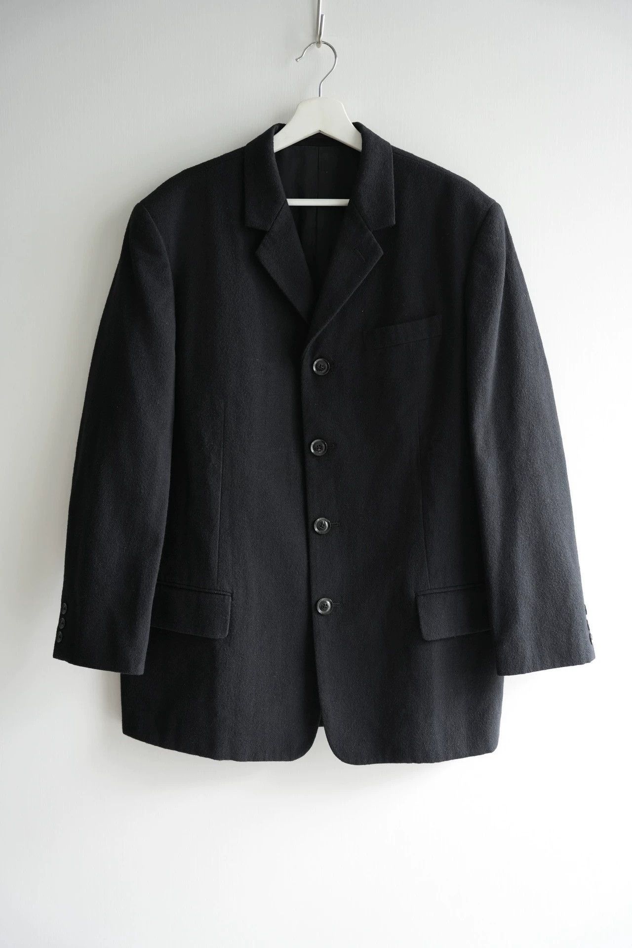 Yohji Yamamoto Black Button-Front Structured Coat Size US M / EU 48-50 / 2 - 1 Thumbnail