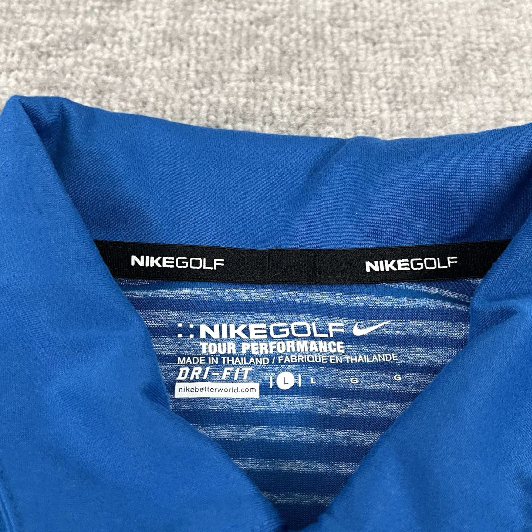 Nike Nike Polo Shirt Mens Large Blue Queenstown Harbor Golf Course Tour Performance Polo Mens Large Blue Nike Tour Performance Shirt Size US L / EU 52-54 / 3 - 4 Thumbnail