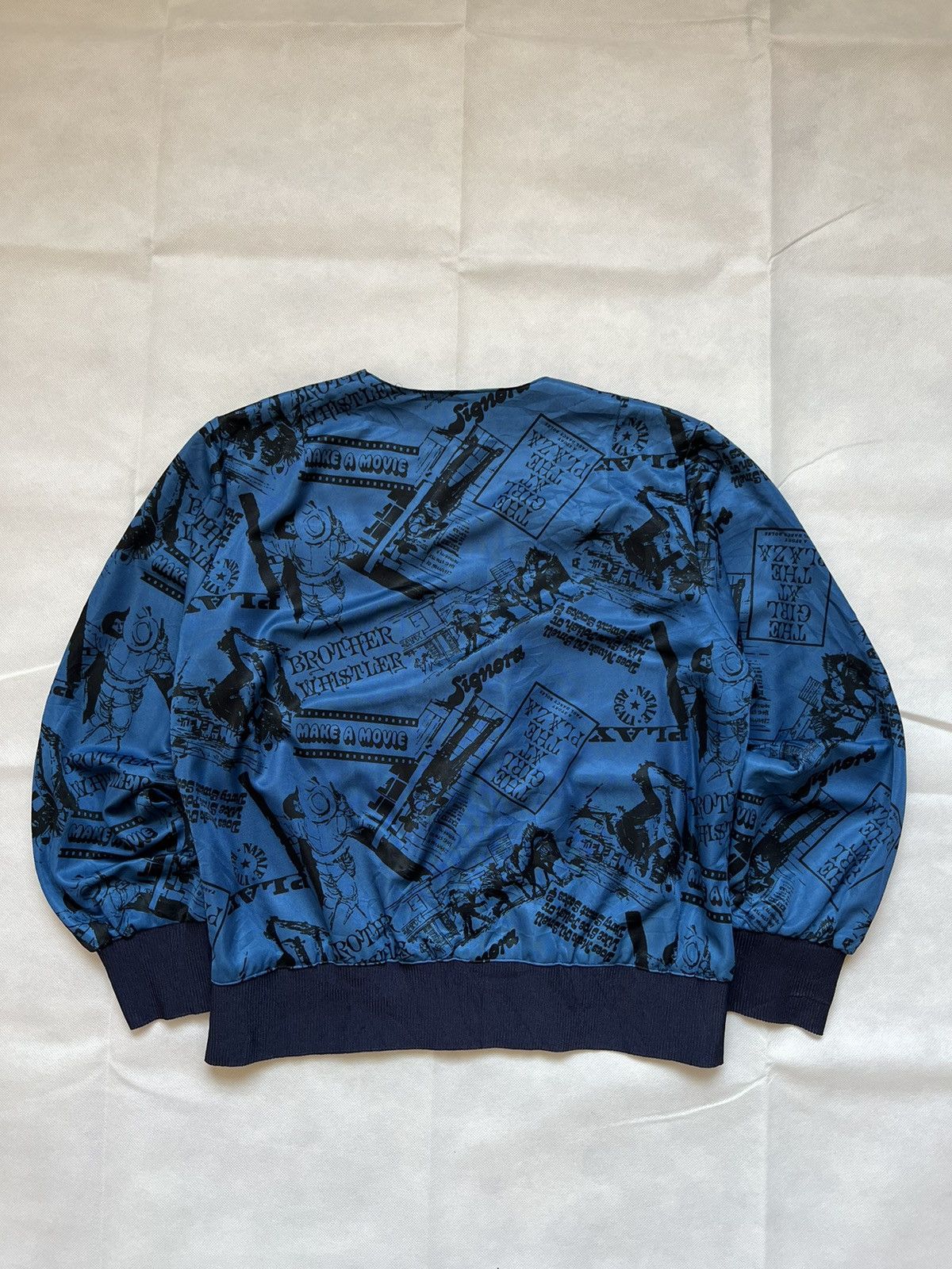 Japanese Brand Vintage Full Print Silk Cardigan Kurt Cobain Style Size US M / EU 48-50 / 2 - 4 Thumbnail