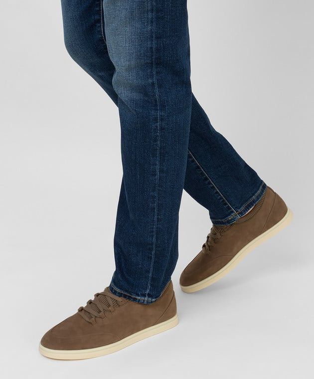 Loro Piana o1srvl11e0825 Low-Top Sneakers in Brown Size US 9 / EU 42 - 2 Thumbnail