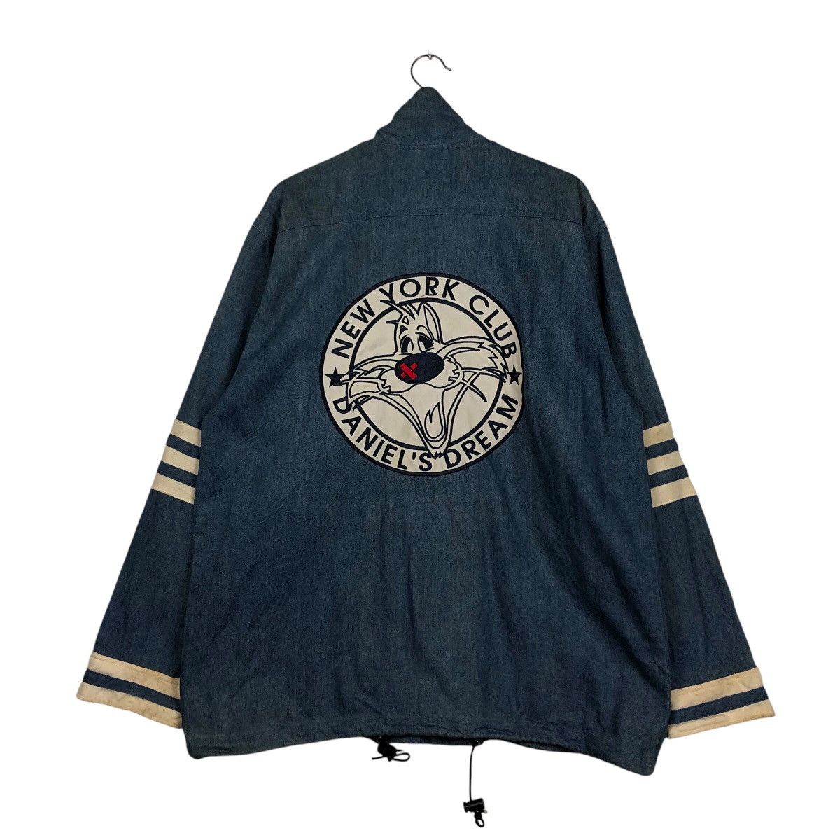 Cartoon Network 📌Vintage Zipper Denim Jacket New York Club Cartoon Big Logo Size US M / EU 48-50 / 2 - 9 Thumbnail