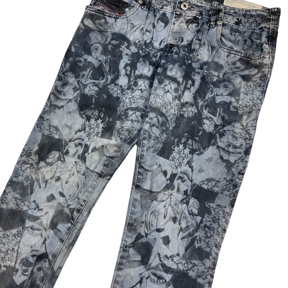 Diesel Diesel Grupee Acid Wash Graphic Super Slim Skinny Jeans Size 28" / US 6 / IT 42 - 6 Thumbnail