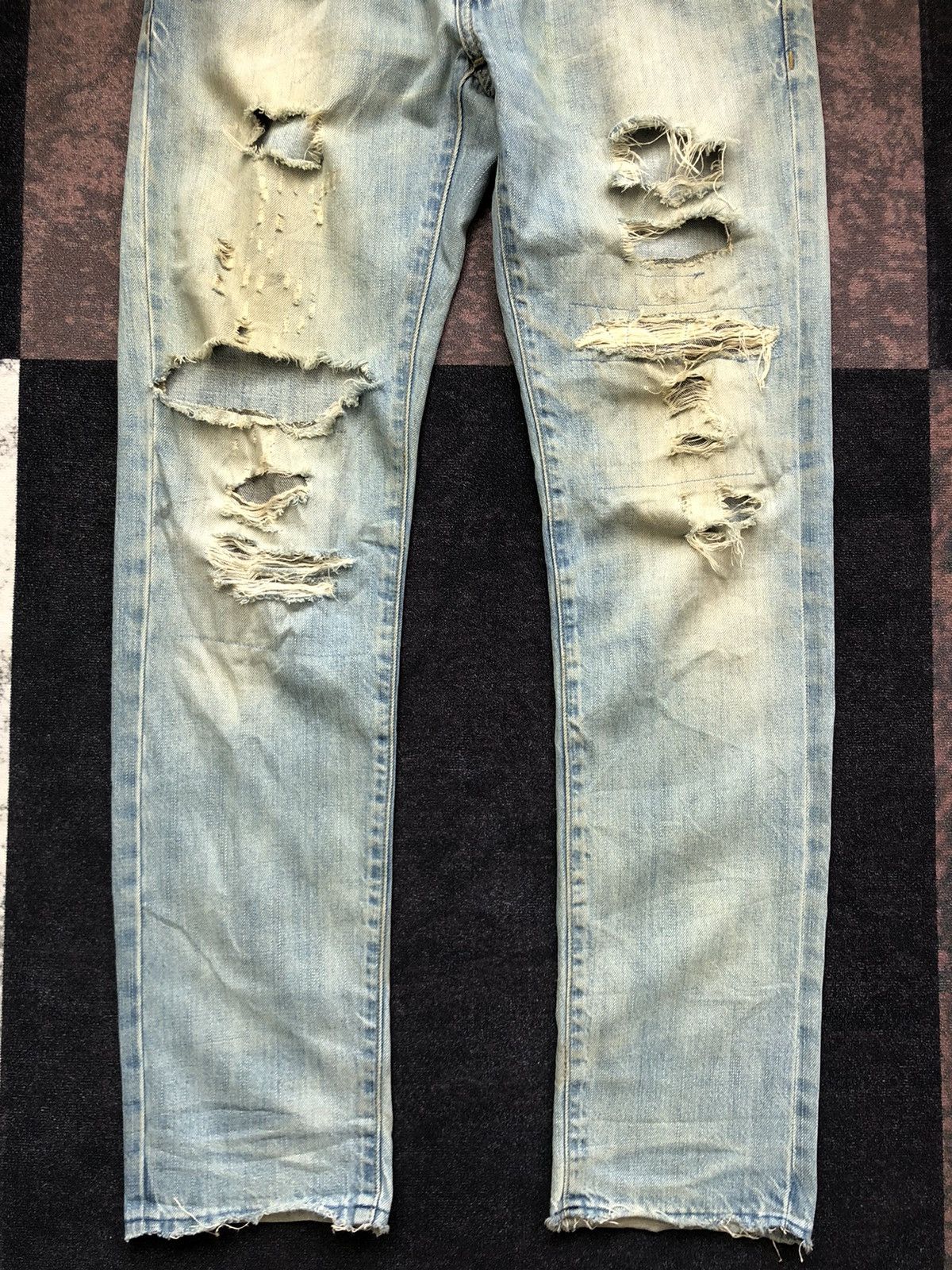 American Eagle Outfitters 💸LASTDROP💸 American Eagle Ripped Rusty Jeans Punk Style Size US 32 / EU 48 - 6 Thumbnail