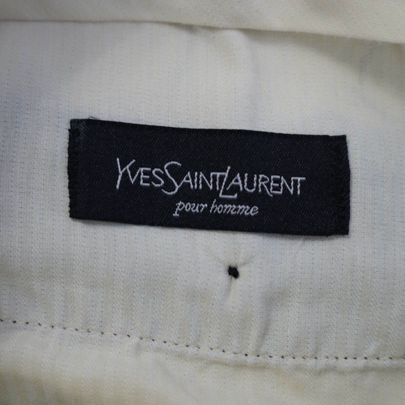 Yves Saint Laurent Yves Saint Laurent Pour Homme Black Polyester Dress Pants 35 Size 34R - 7 Thumbnail