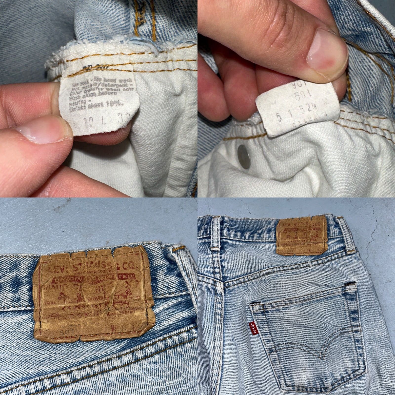 Levi's VINTAGE Levi's 501 Jeans - XX 80s USA Light Wash Denim 32x33 Regular Men's Straight Vintage 501 Series Jeans Pacific Blue Size US 32 / EU 48 - 9 Thumbnail