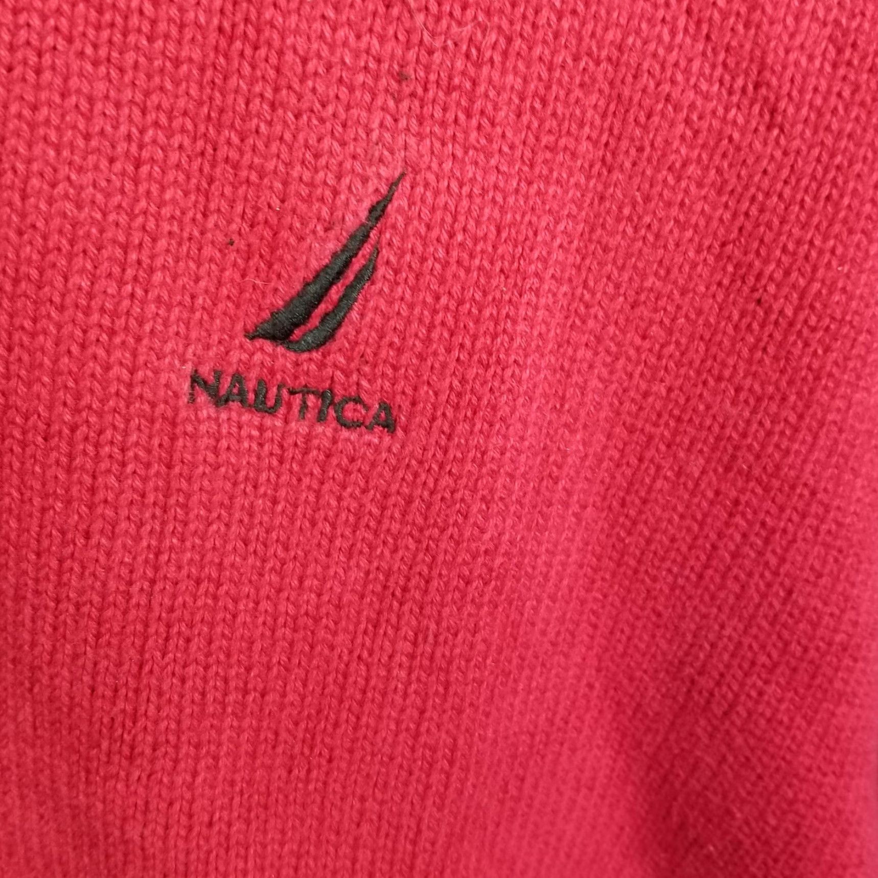 Nautica Nautica Sweater Mens Large Red 100% Cotton Knit Crewneck Pullover Logo Knit Style Tight-Knit Long Sleeve Casual Winter Size US L / EU 52-54 / 3 - 2 Thumbnail