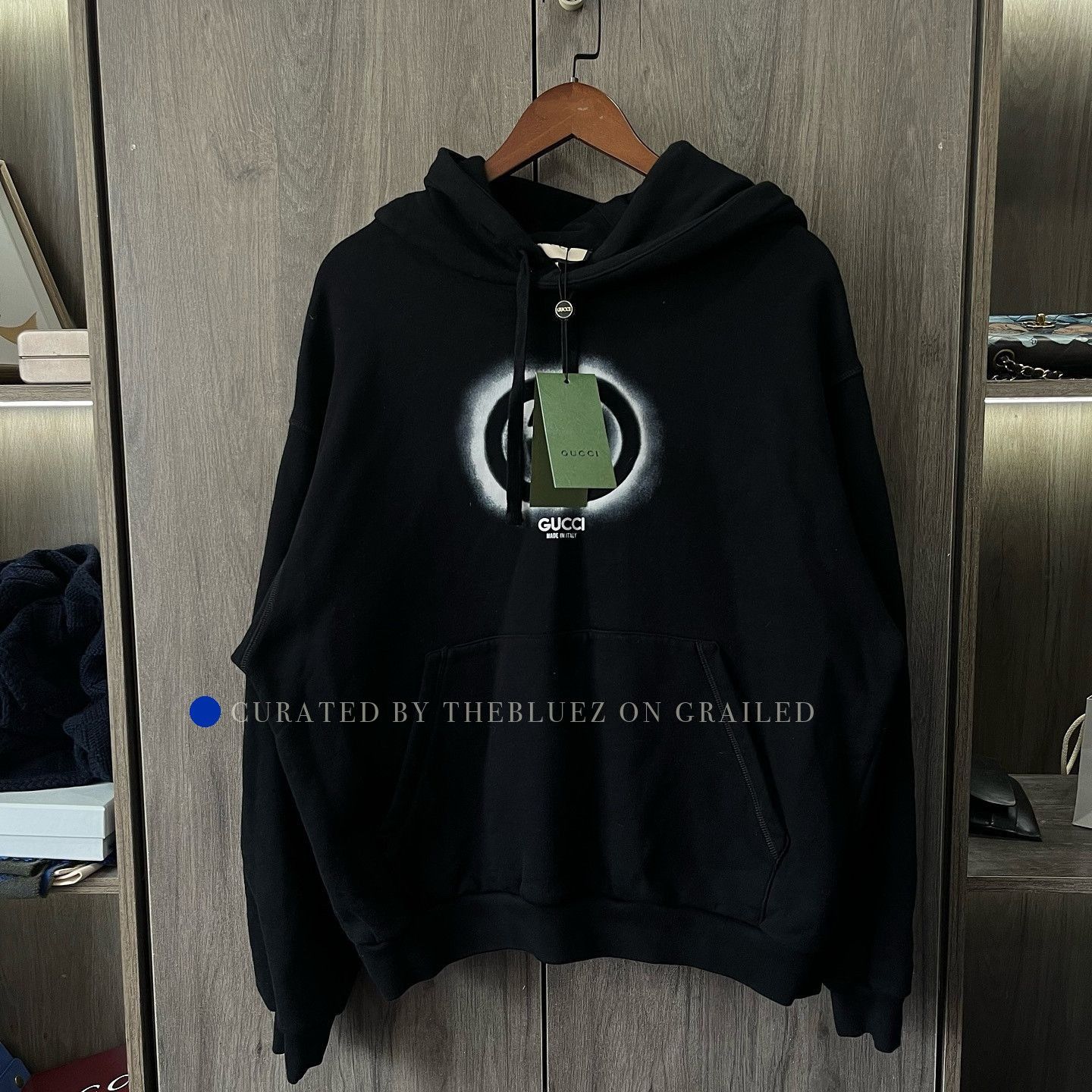 Gucci Logo Print Black Hoodie in Size M Size US M / EU 48-50 / 2 - 1 Thumbnail