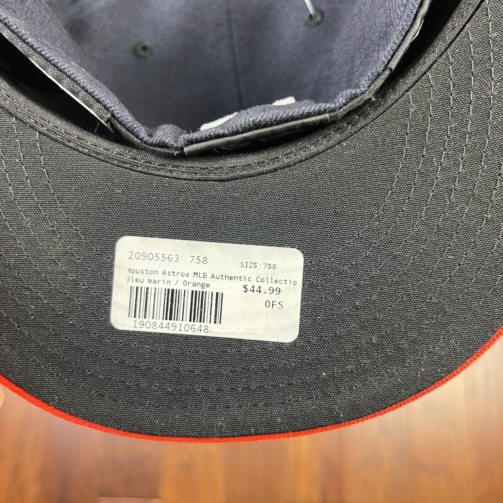 New Era Houston Astros New Era Fitted Hat Baseball Cap size 7 5/8 Size ONE SIZE - 5 Thumbnail