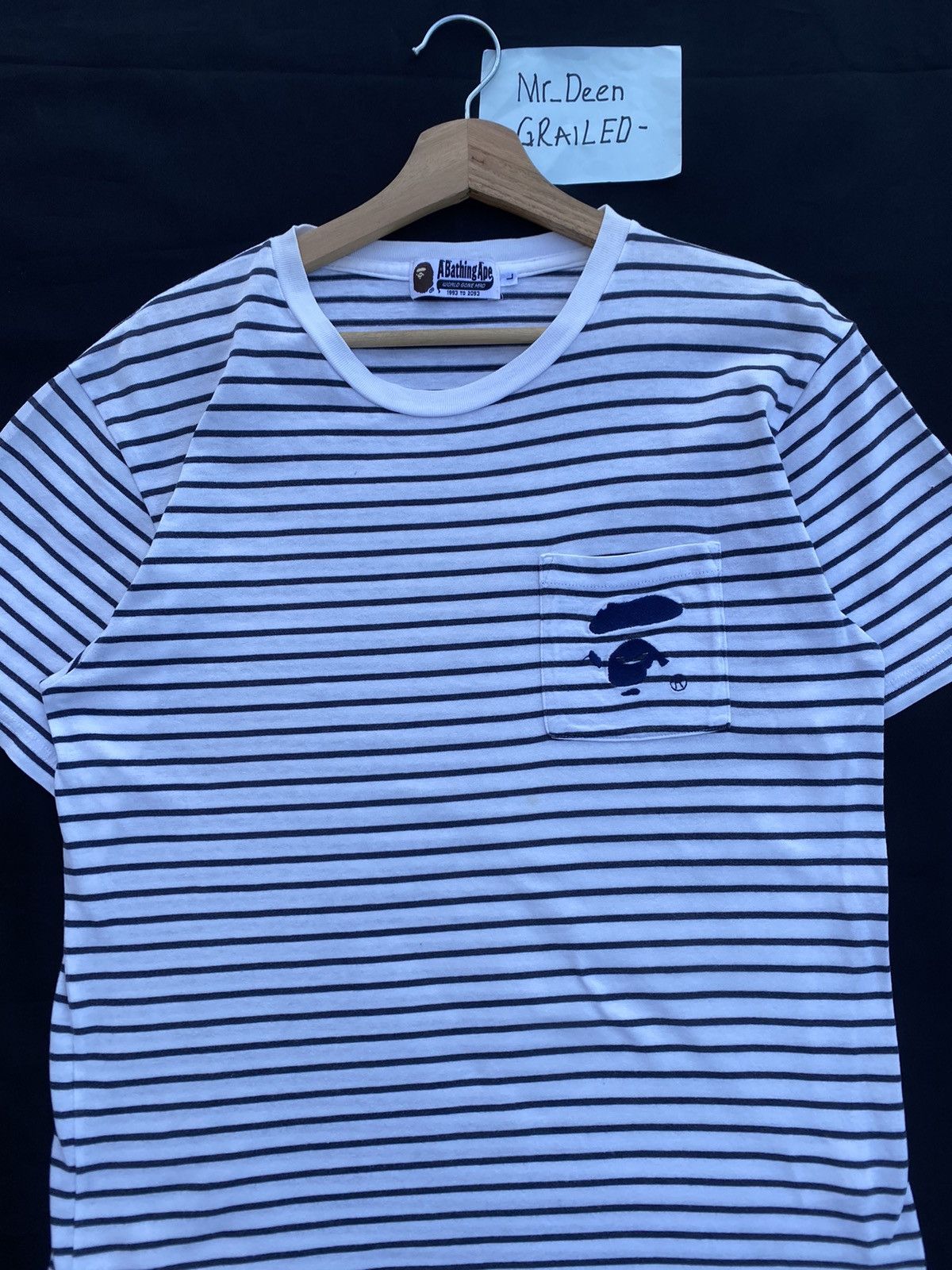 Bape Rare BAPE Stripes Tshirt Size US L / EU 52-54 / 3 - 7 Thumbnail
