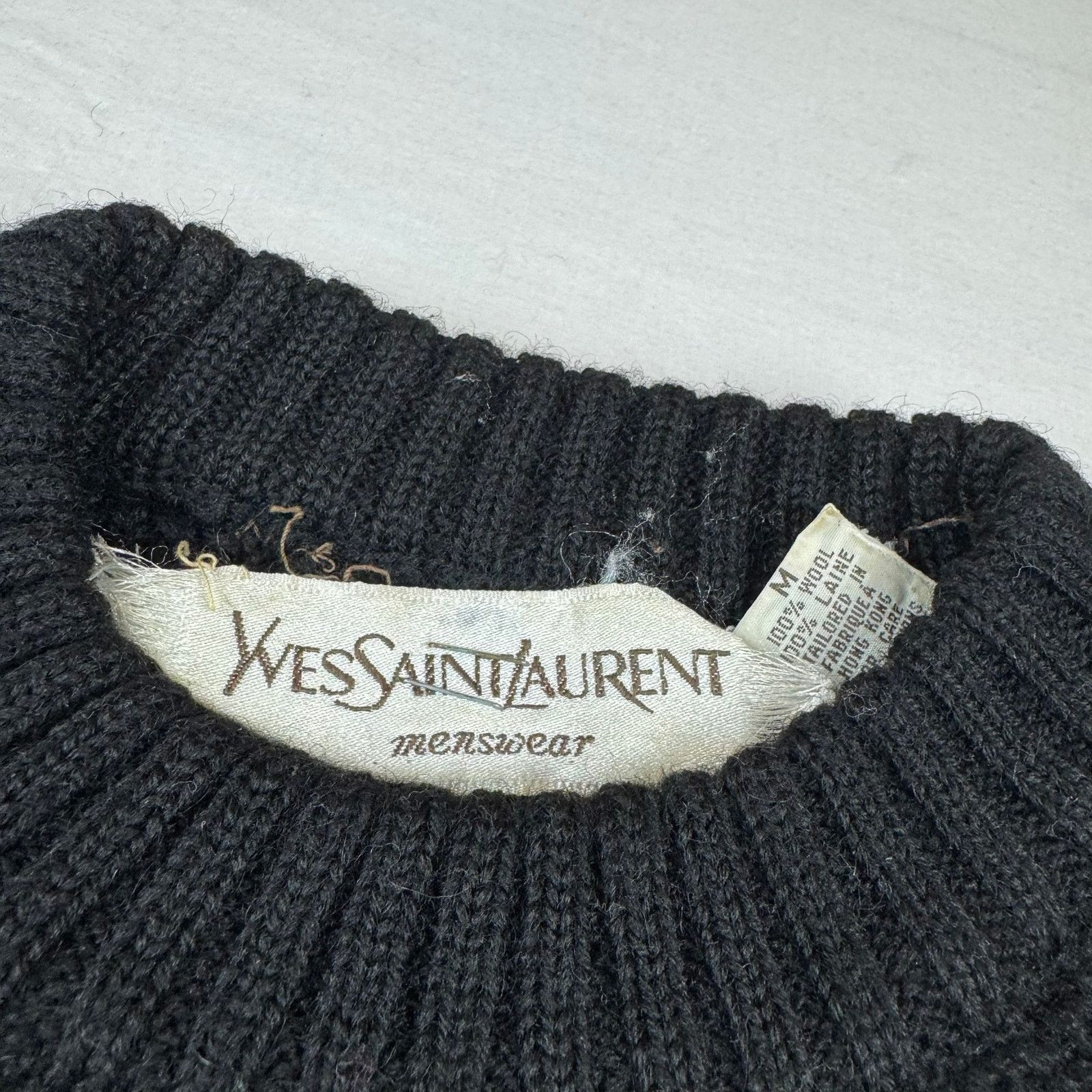 Yves Saint Laurent Vintage YSL Wool Crewneck Sweater - Size Medium Size US M / EU 48-50 / 2 - 3 Thumbnail