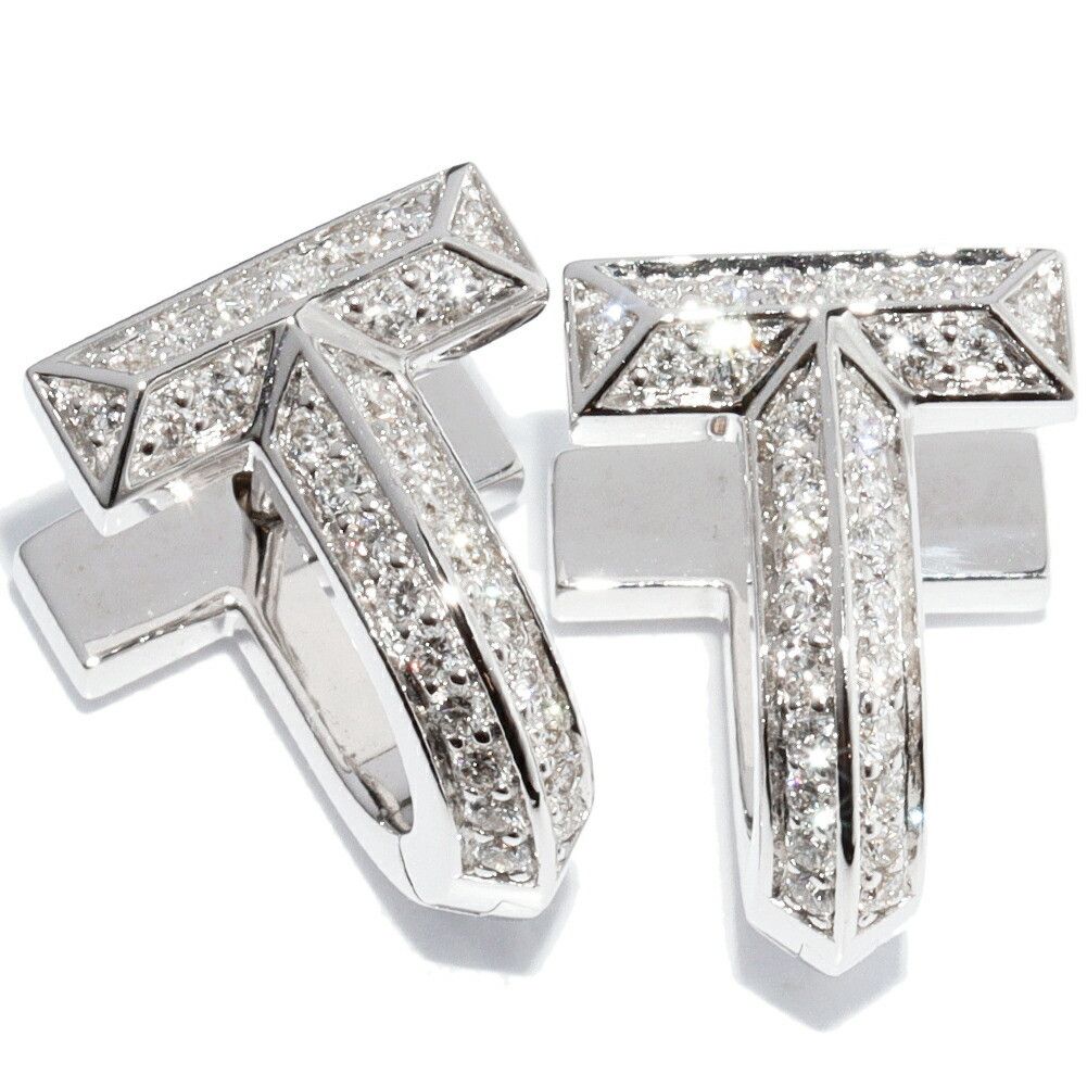 Tiffany & Co. Tiffany & Co. Tiffany & Co. T One Au750 White Gold Diamond Earrings Precious Metal Earrings DUTY FREE for USA Size ONE SIZE - 1 Thumbnail