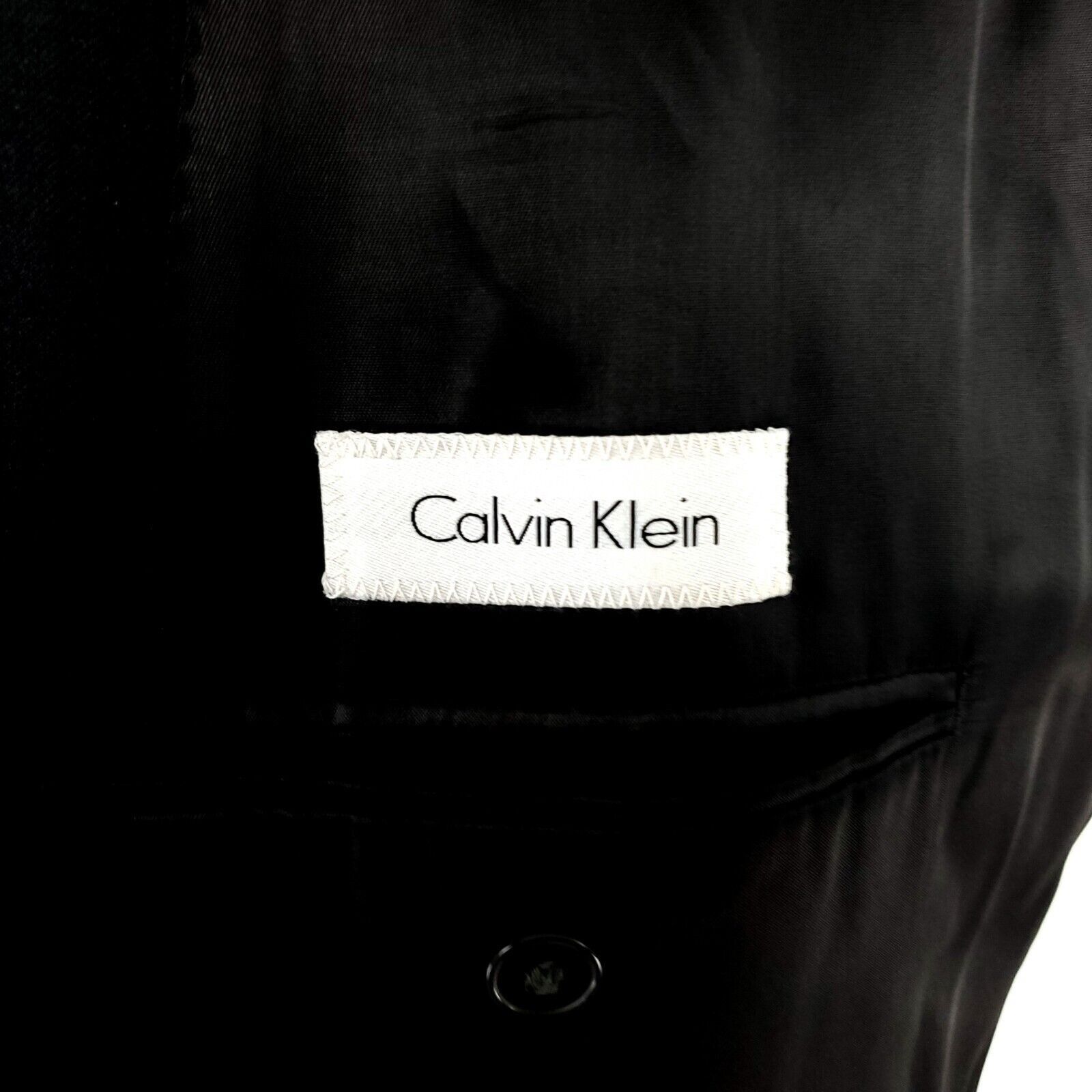 Calvin Klein Calvin Klein Wool 2 Button Blazer 42L Or Slim Fit 44L Gray Size 42L - 7 Thumbnail