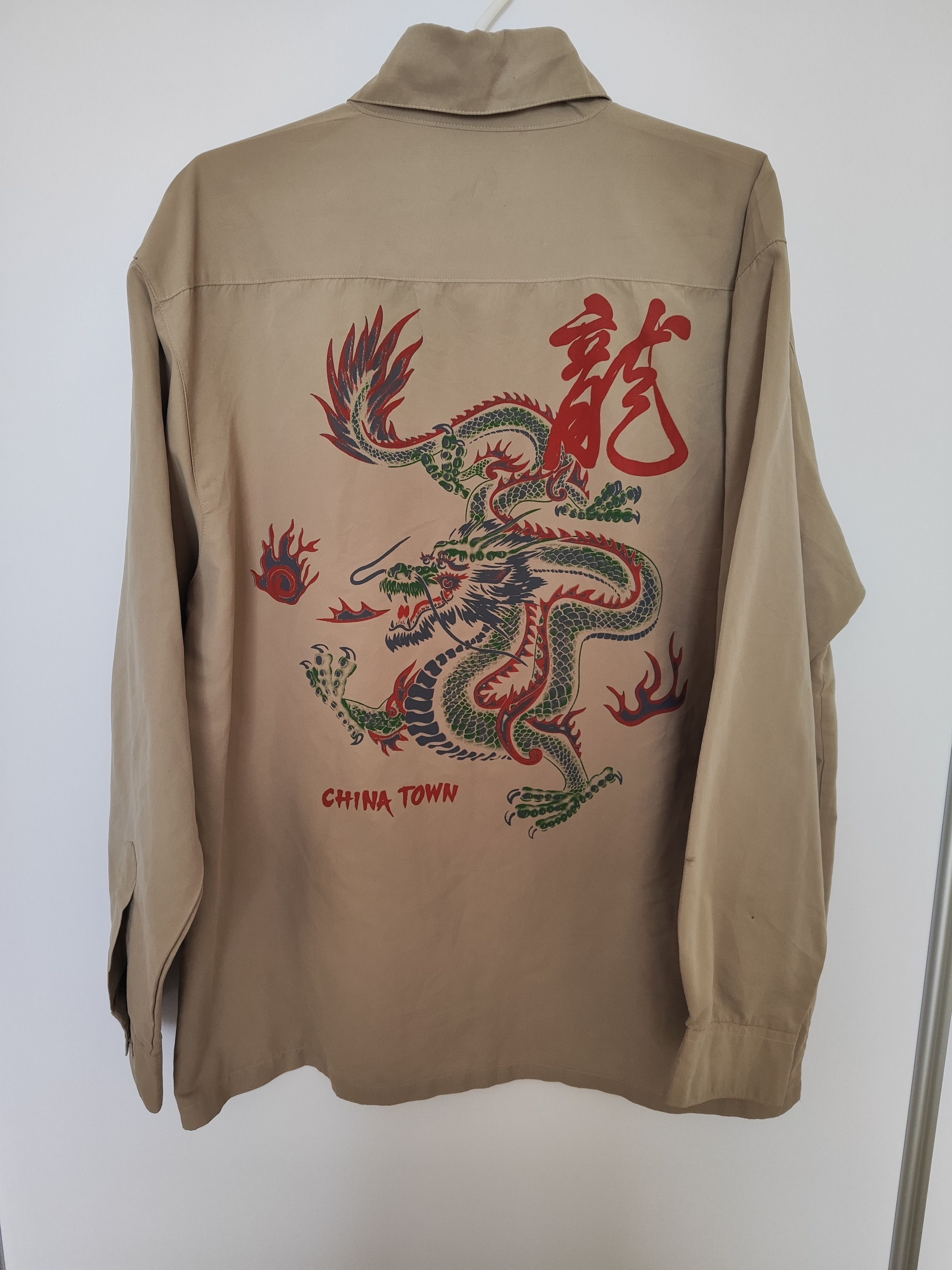 Japanese Brand × Vintage Vintage Dragon Shirt XL – Chinatown Style Streetwear Size US XL / EU 56 / 4 - 2 Thumbnail