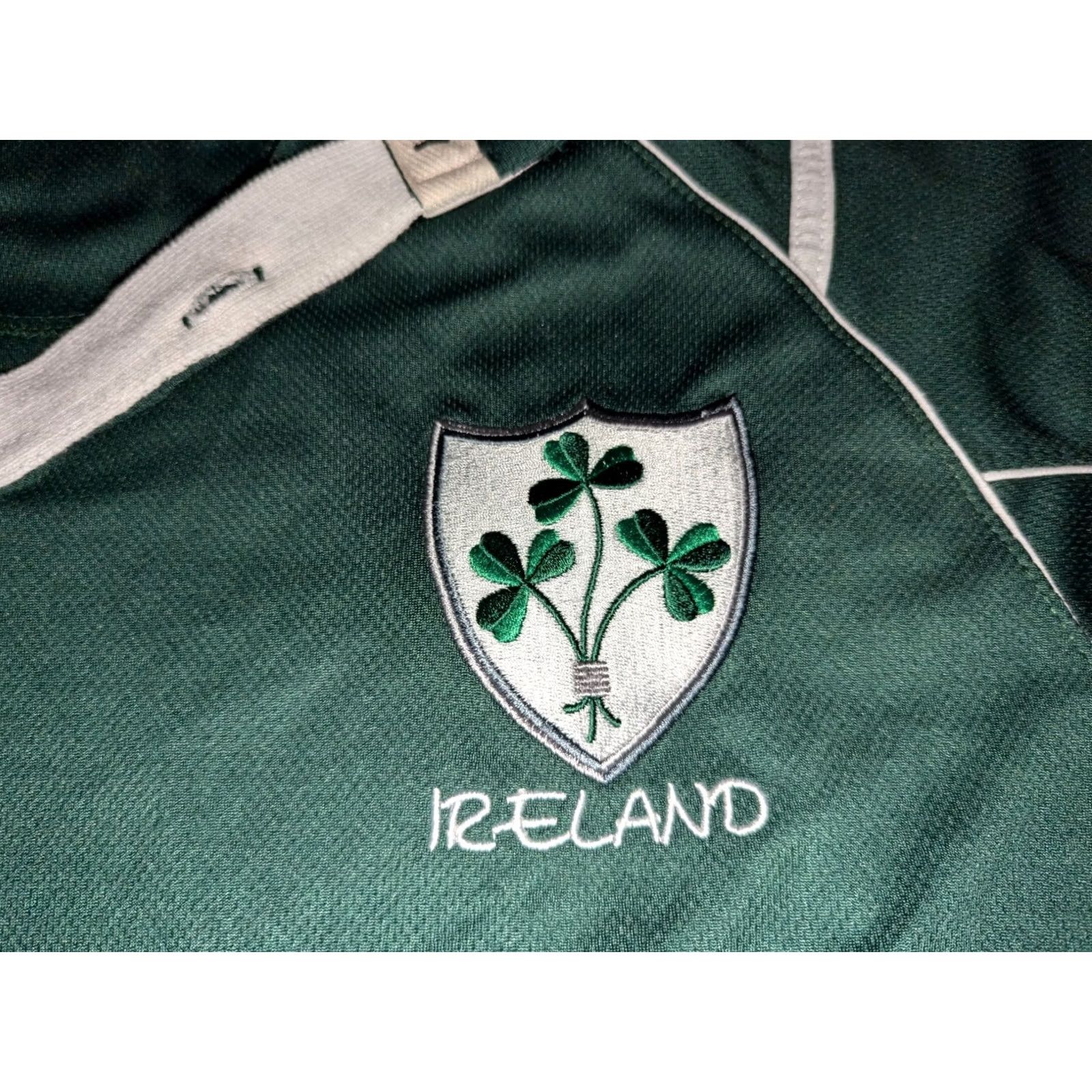 Vintage Live For Rugby Malham Ireland Shirt Men's M Green 100% Breathable Polyester Short Sleeve Crew Neck Size US M / EU 48-50 / 2 - 4 Thumbnail