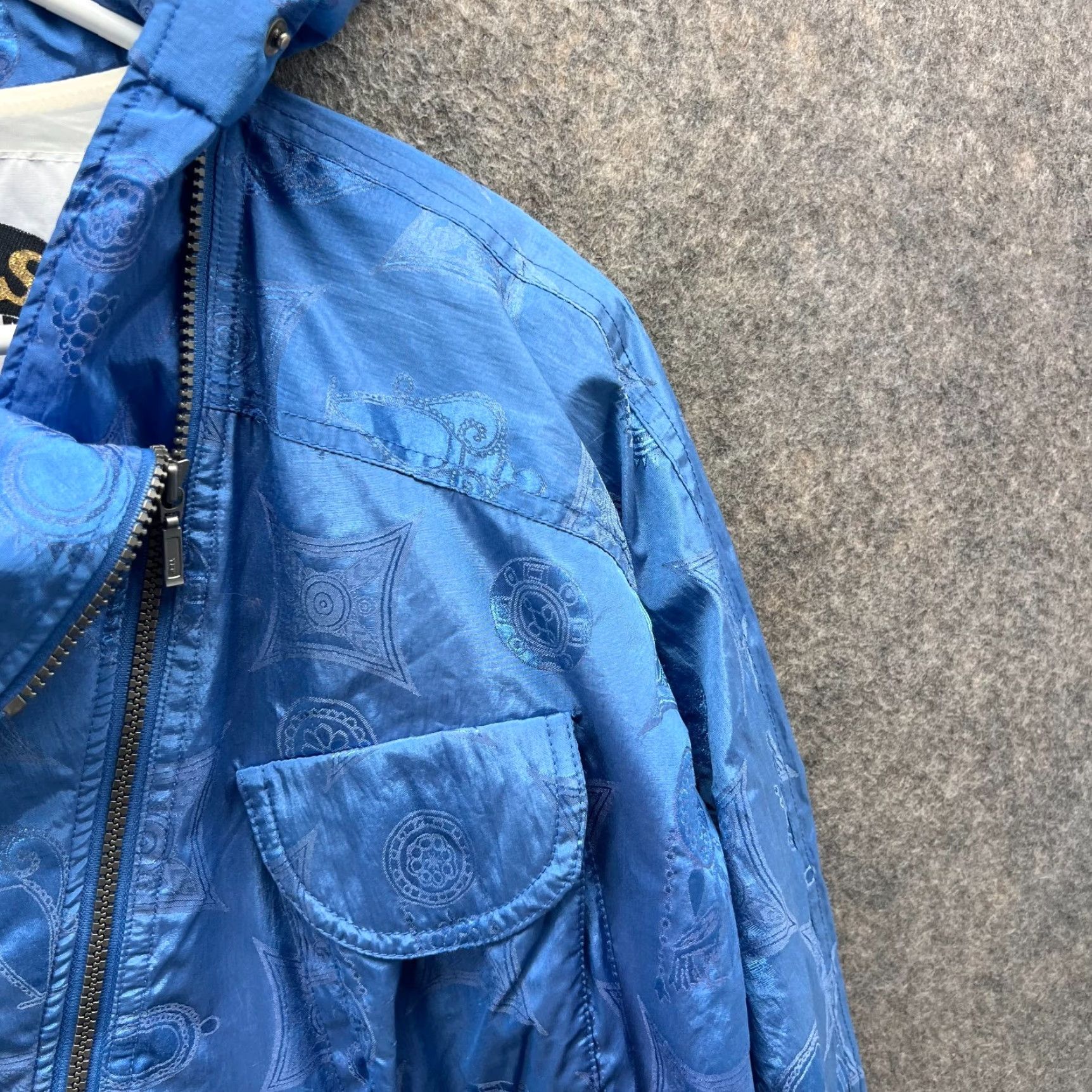 Vintage VINTAGE Nils Jacket Womens Medium Blue Asymmetrical Zip Windbreaker Crop 80s Ski Size M / US 6-8 / IT 42-44 - 7 Thumbnail