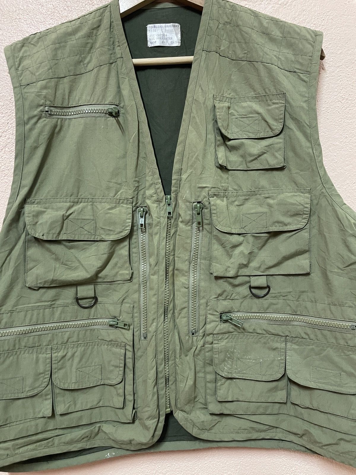 COLIMBO × Vintage Hunting Vest Tactical Pocket Outdoor Wildlife Olive Green L Size US L / EU 52-54 / 3 - 4 Thumbnail